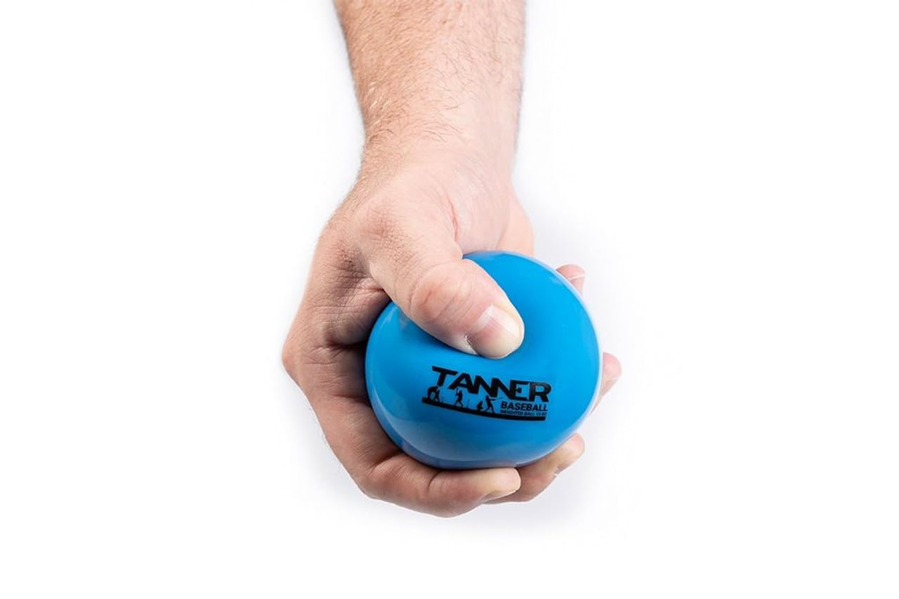 TANNER Weighted Baseball Training Balls - 15oz, 12oz, 9oz & 5oz Sand-Filled Practice Balls for Batting, Pitching & Throwing Drills - Durable Multi-Weight Set for Baseball Players & Coaches - Perfect for Home, Field & Team Training Sessions