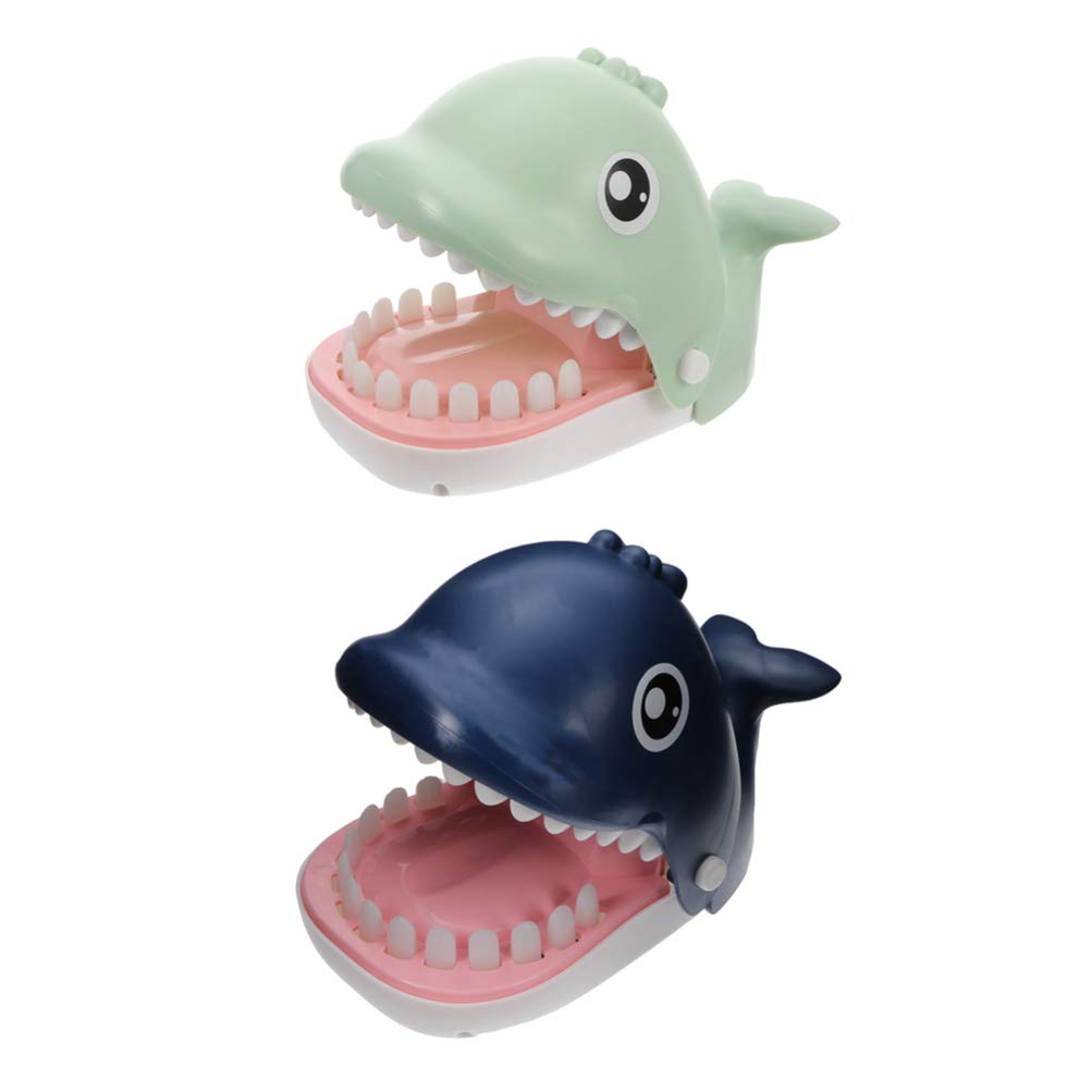 **Toddmomy 2-Piece Whale Teeth Toys - Fun Biting Finger Game for Kids, Dentist Pretend Play, Stress Relief & Party Favor (Great for Gifts, Classroom & Family Game Night)**