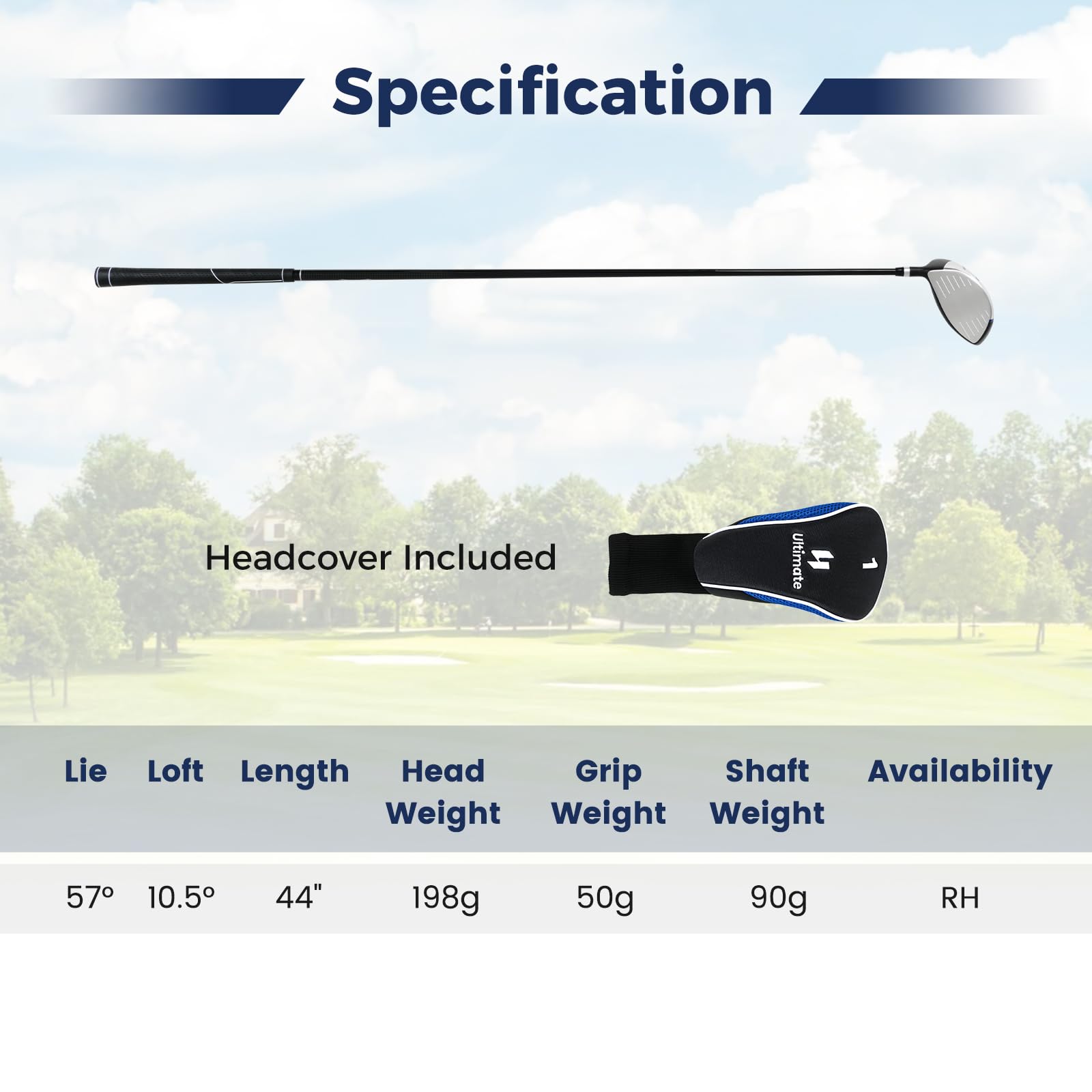 Tangkula 460CC Men's Golf Driver for Beginners - Right Handed 10.5° Aluminum Alloy Club with Graphite Shaft & Head Cover | Perfect for Practice, Driving Range & Course Play