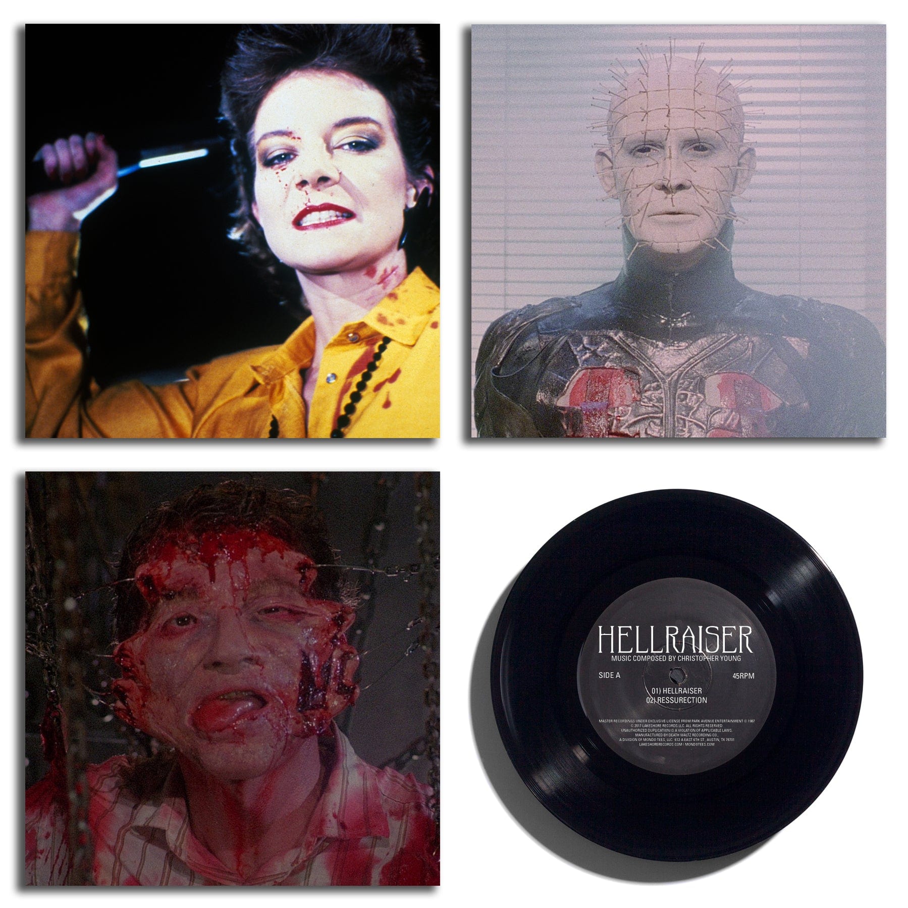 Hellraiser Original Motion Picture Soundtrack 7-Inch Vinyl Box Set - Limited Edition Horror Movie Music for Collectors & Film Enthusiasts - Perfect for Halloween Parties & Gothic Home Decor