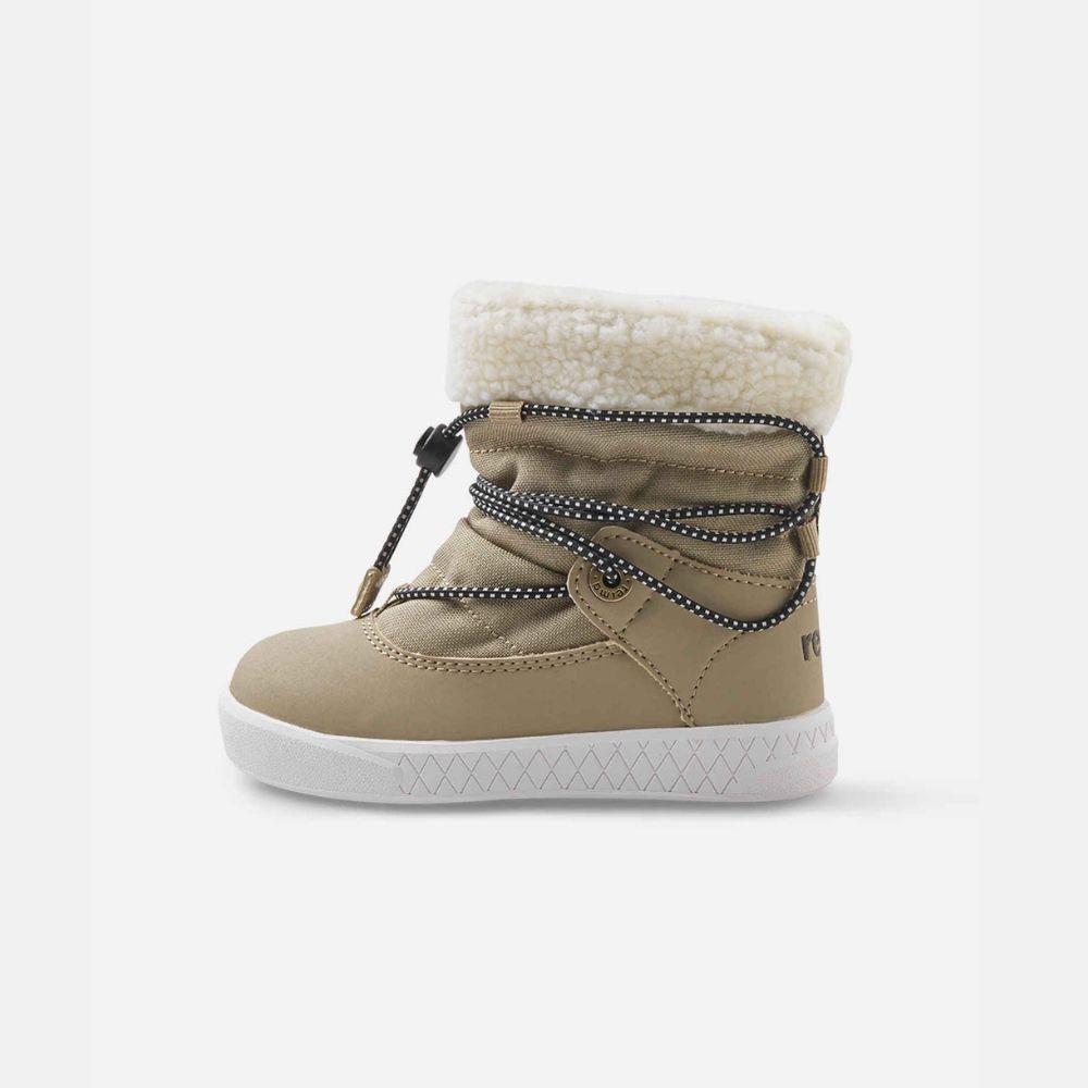 Reima Lumipallo Kids' Snow Boots - Light Brown Waterproof Winter Boots for Boys & Girls - Perfect for Snow Play, Sledding & Cold Weather Adventures