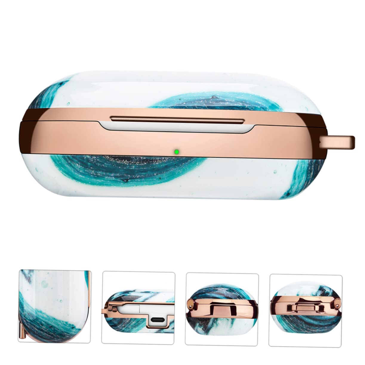 HEMOTON 2-Pack Glossy Headphone Case - Protective Cover for Earbuds & Earphones | Durable Organizer for Travel, Gym, and Daily Use