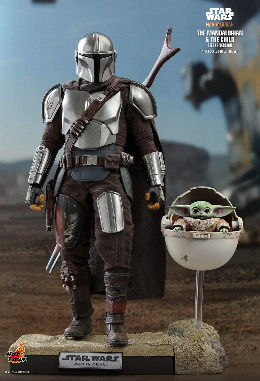 Hot Toys Star Wars The Mandalorian and The Child Deluxe Version 1/6 Scale Collectible Action Figures Set - TMS015 TV Masterpiece Series | Perfect for Display, Gifts, and Star Wars Fans Collection