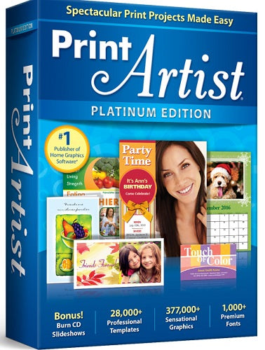 Avanquest Print Artist 25 Platinum - Professional Graphic Design Software for Windows (Digital Download) | Create Greeting Cards, Invitations & Photo Projects