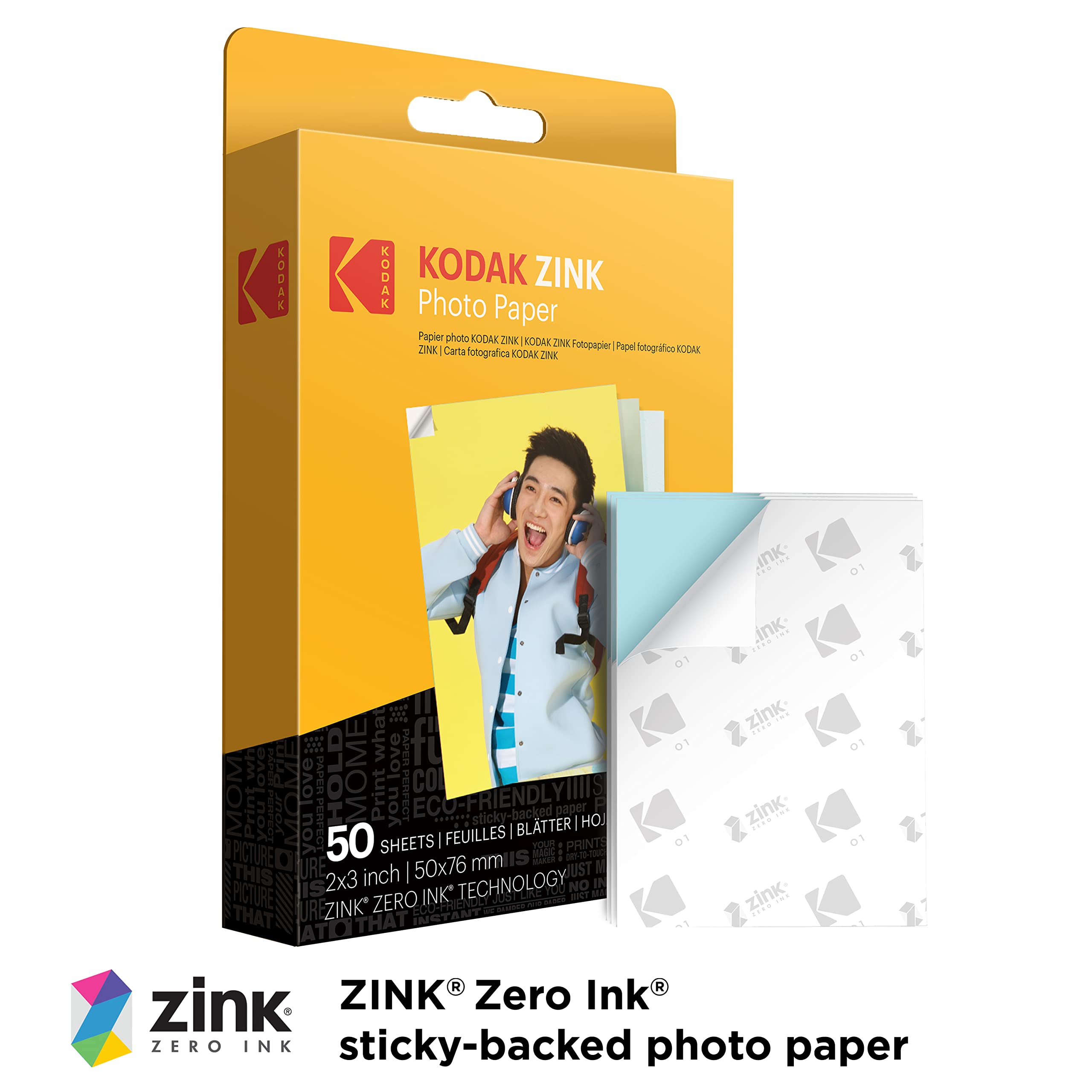 KODAK Step Instant Photo Printer - Compatible with Smile, Step, PRINTOMATIC Instant Cameras | Print Polaroid-Style Pictures for Parties, Travel & Scrapbooking