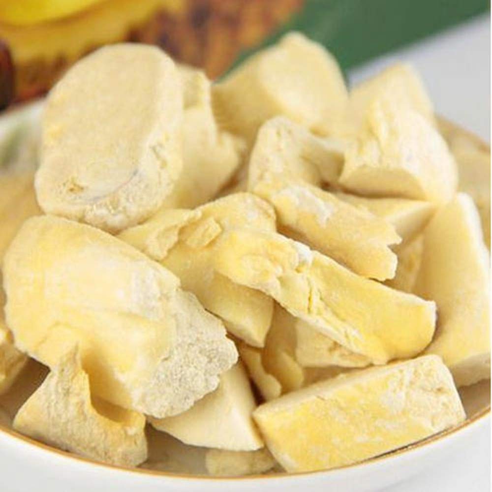 Premium Freeze Dried Durian Crispy Squares - 35.27oz (1000g) Asian Specialty Snack in Resealable Net Bag | Perfect for Healthy Snacking, Baking & Gourmet Gifts