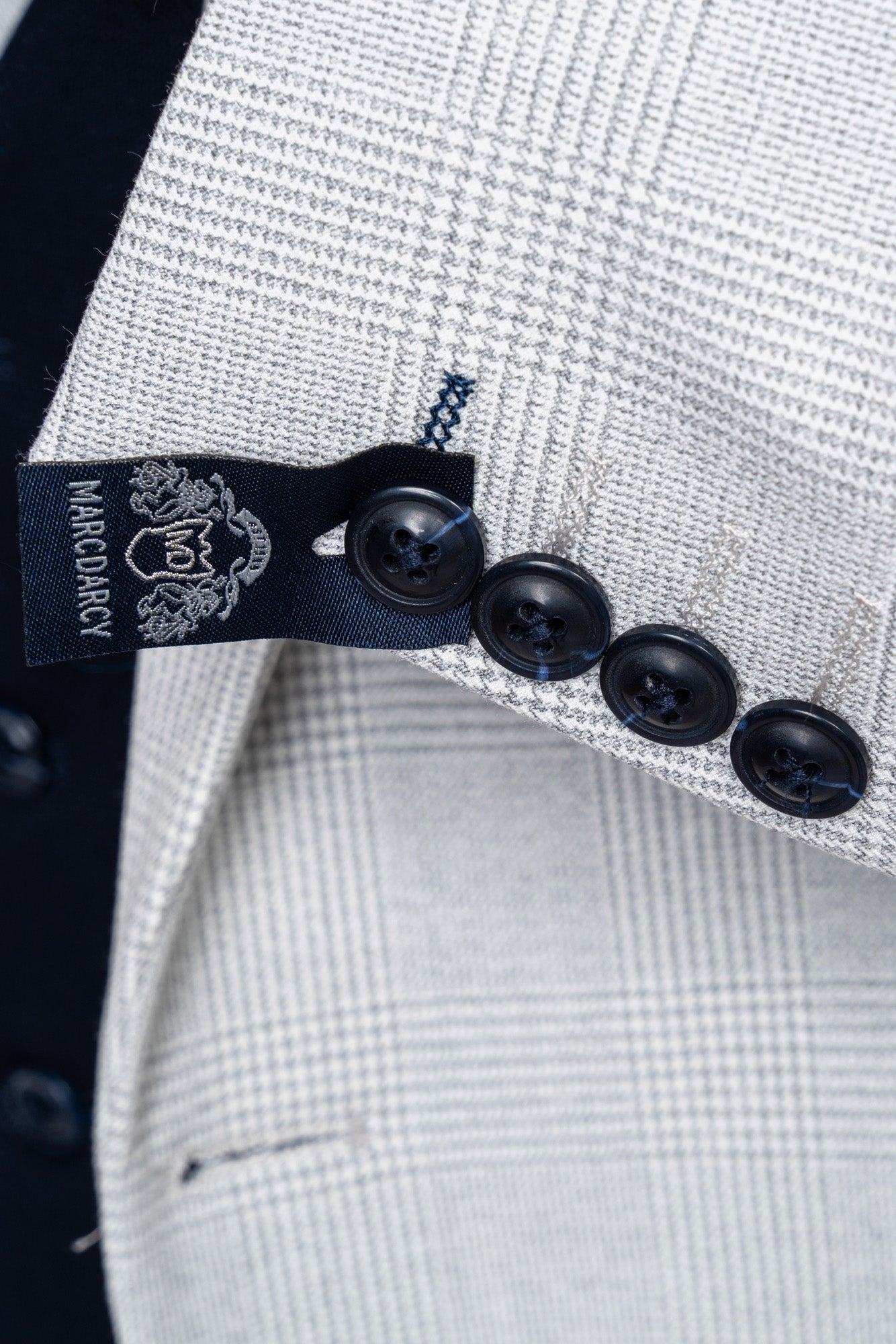 BROMLEY Men's Stone Check Suit with Kelvin Navy Waistcoat | Formal Business Attire | Perfect for Weddings, Office & Special Occasions