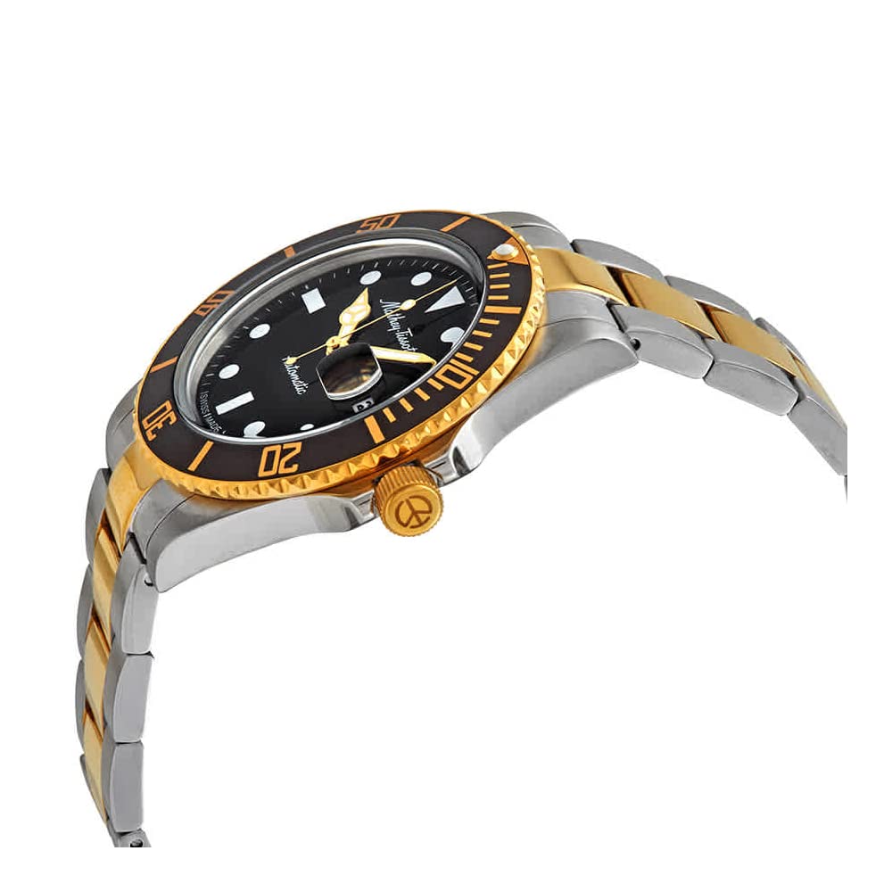 Mathey-Tissot H9010ATBN Vintage Automatic Men's Watch - 42mm Black Dial, Swiss Made, Water Resistant, Leather Strap | Perfect for Business, Formal Events & Luxury Gift Giving