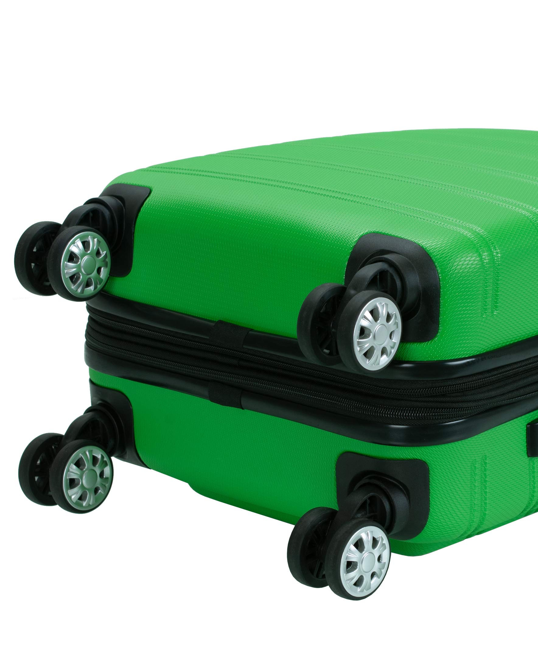 Rockland Melbourne 20-Inch Expandable Hardside Spinner Luggage, Green Carry-On Suitcase - Perfect for Air Travel, Business Trips & Weekend Getaways