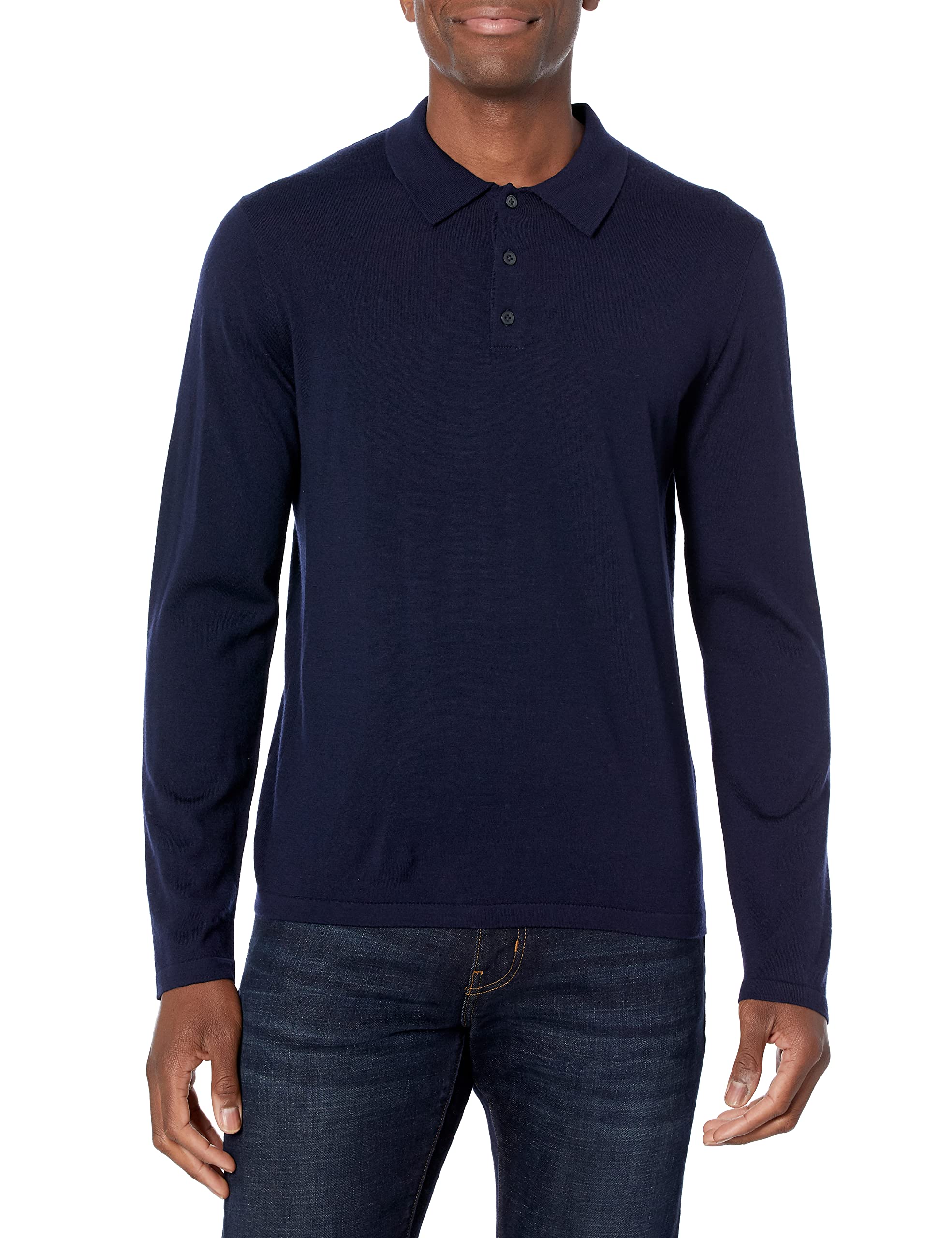 Vince Men's Long Sleeve Merino Wool Polo Shirt - Soft, Breathable Business Casual Shirt for Work & Travel | Premium Wool Knit Top for Professional & Leisure Wear | Perfect for Office Meetings, Business Trips, Weekend Getaways & Outdoor Activities | Great for Layering in Cool Weather & Stylish Office Attire