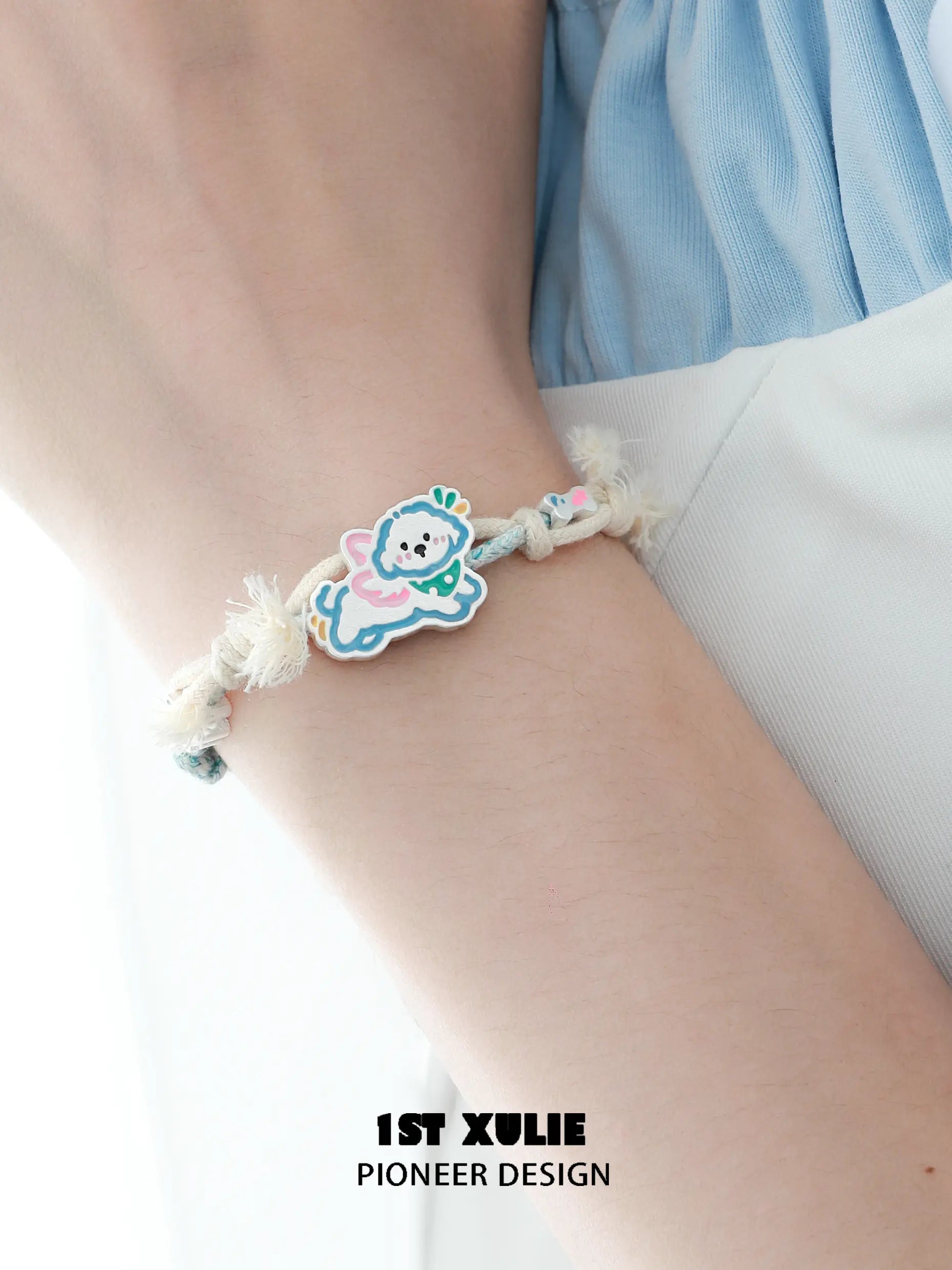 Angel Cuties Handwoven Cotton Rope Bracelet - Adjustable Bohemian Style Jewelry for Women, Perfect for Beach, Festival, and Everyday Wear
