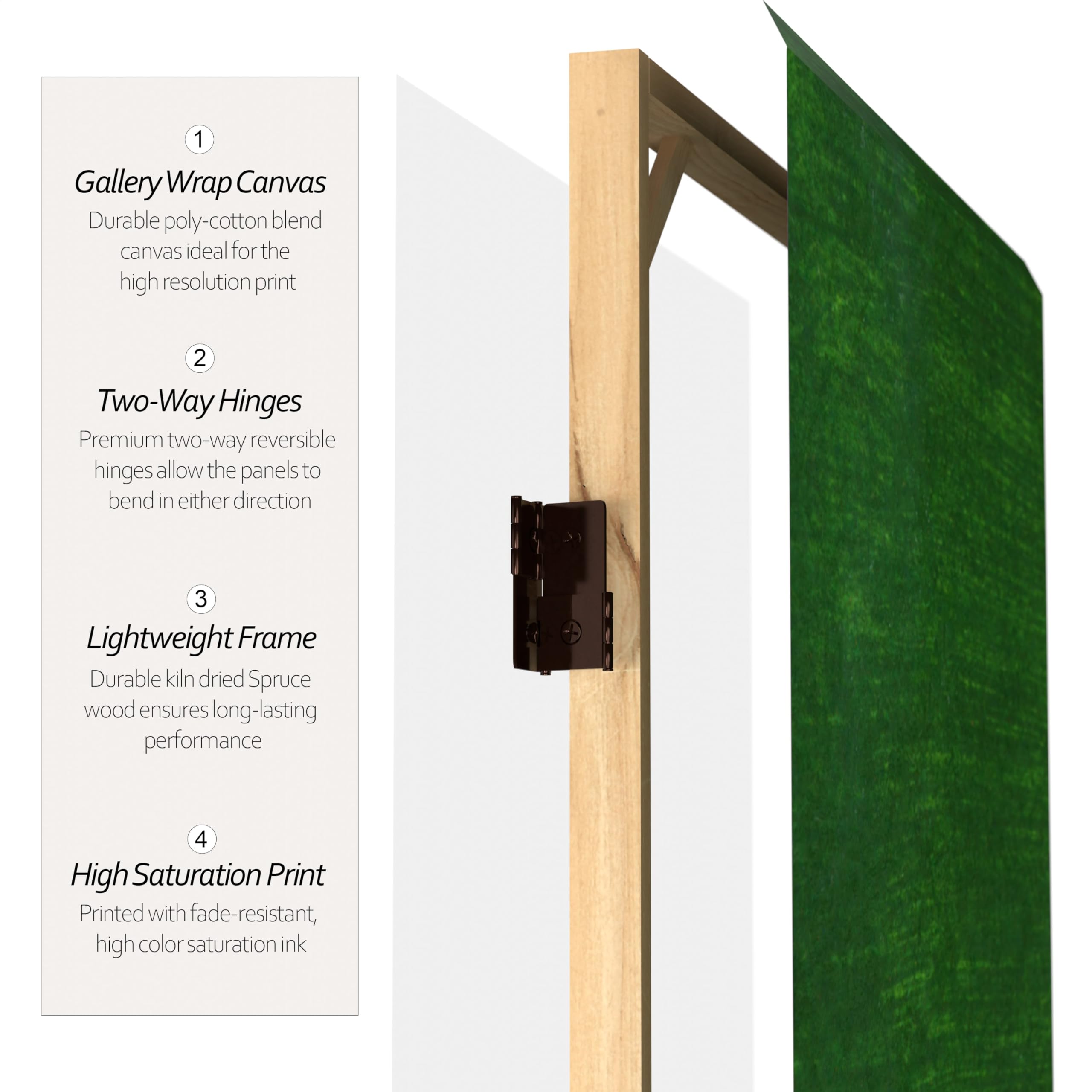 6 ft. Tall Red Lantern Double Sided Green River Canvas Room Divider - Perfect for Home Decor, Office Partition, and Event Space Separation