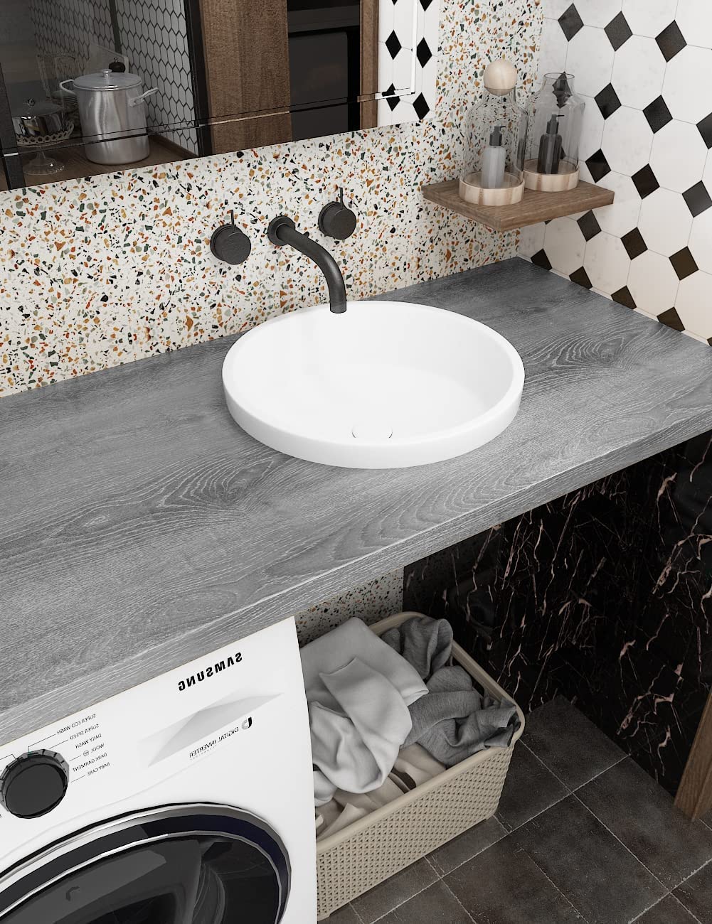 FunStick Grey Wood Contact Paper - Peel and Stick Wood Wallpaper, Thick Maple Wood Grain Vinyl for Kitchen Cabinets, Countertops, Tables - Removable 15.8