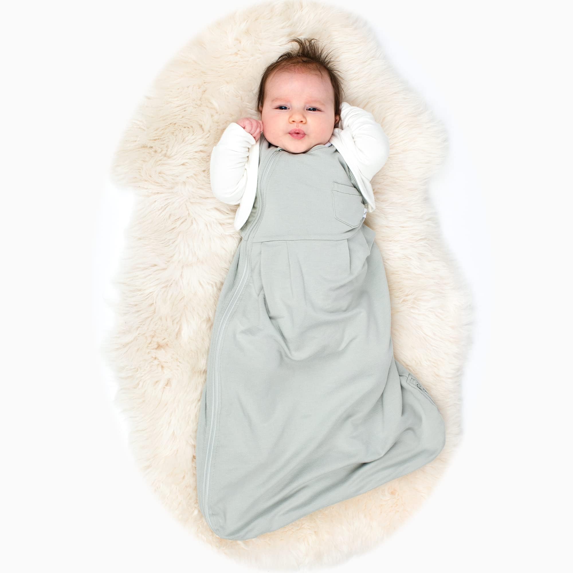 BLINKA BABY Sleep Sack - Soft Bamboo Cotton Wearable Blanket for Infants & Toddlers | Dual Temperature Zone 1.0 TOG Baby Sleeping Bag | Made in Canada | Perfect for Nursery, Daycare & Travel