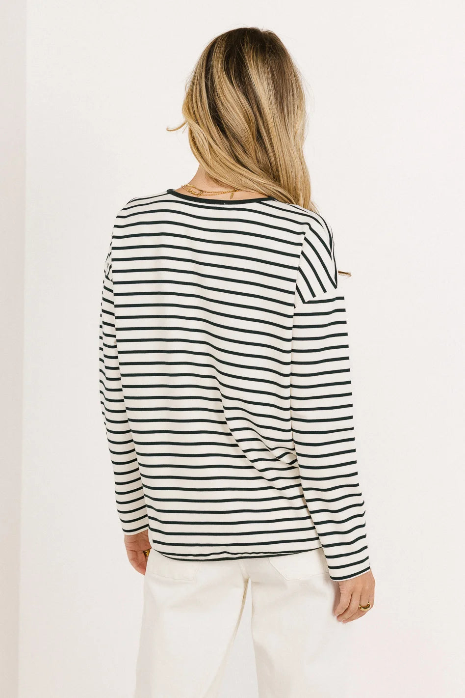 Farah Striped Green Top for Women | Trendy Casual & Office Wear | Perfect for Spring & Summer Outfits
