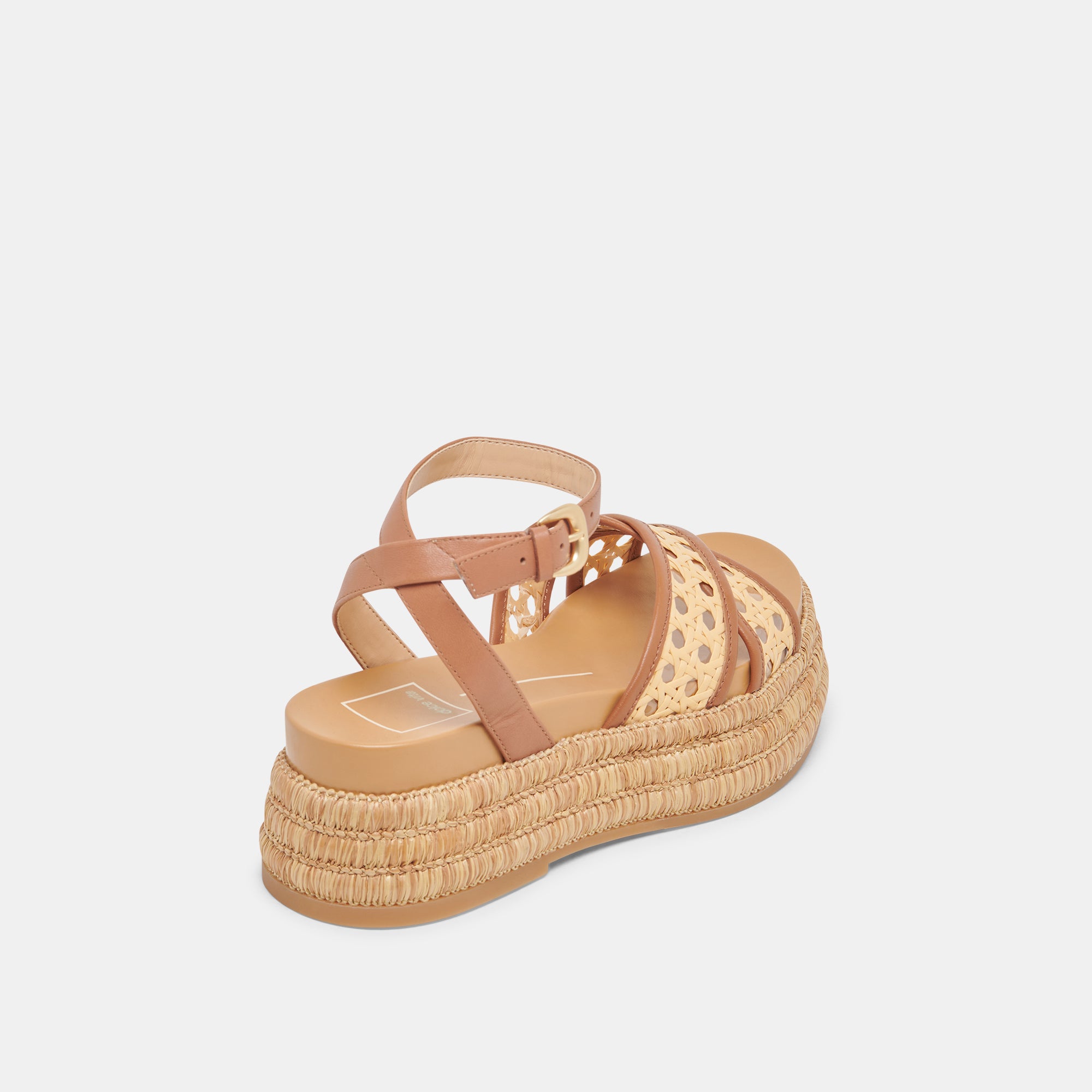 WRILEY Women's Saddle Sandals - Handwoven Raffia Leather Straps - Comfortable Summer Slide Shoes for Beach, Vacation & Casual Outings