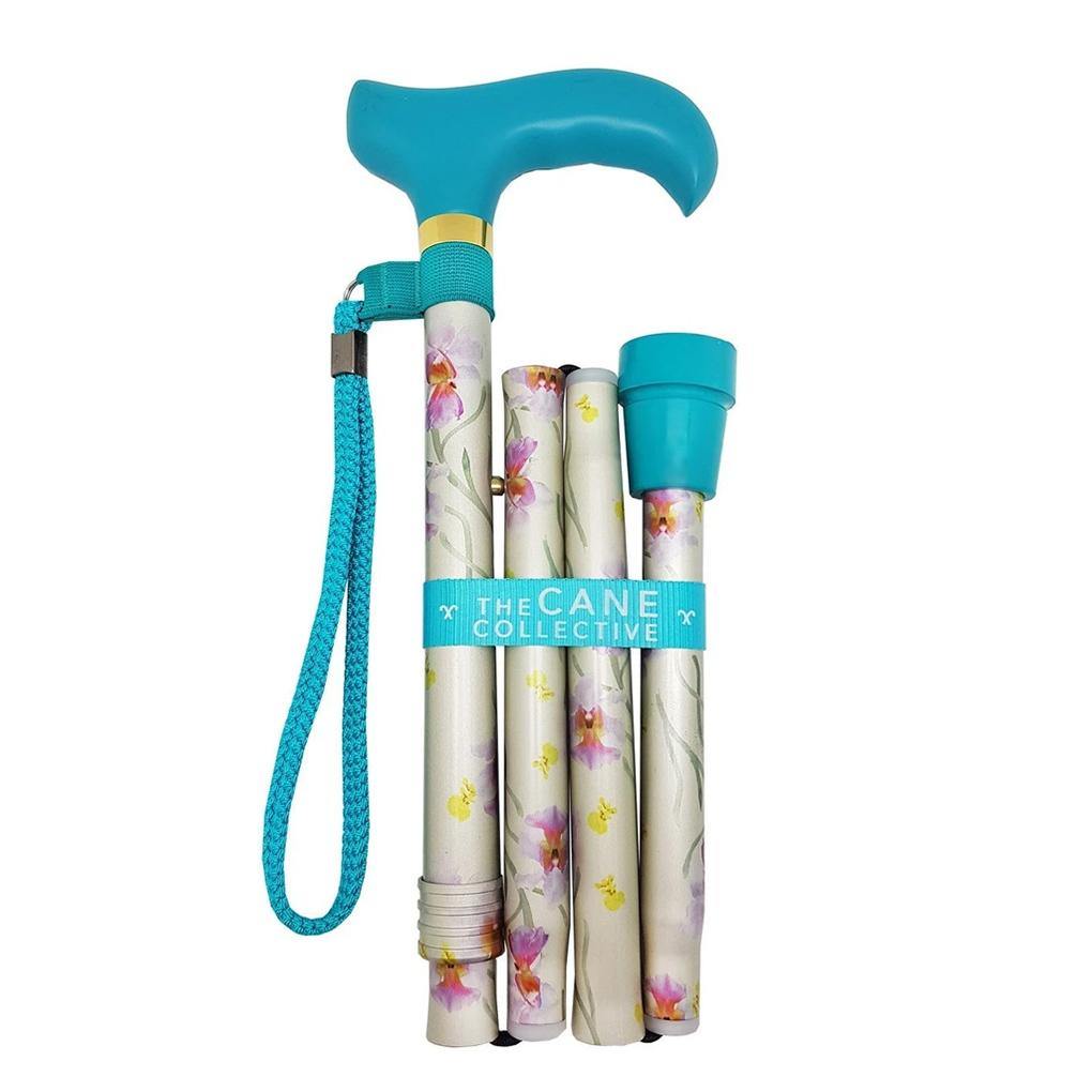 Foldable Walking Cane for Seniors - Adjustable Lightweight Mobility Cane with Comfortable Handle & Non-Slip Tip - Ideal for Elderly, Hiking, Travel, and Daily Support