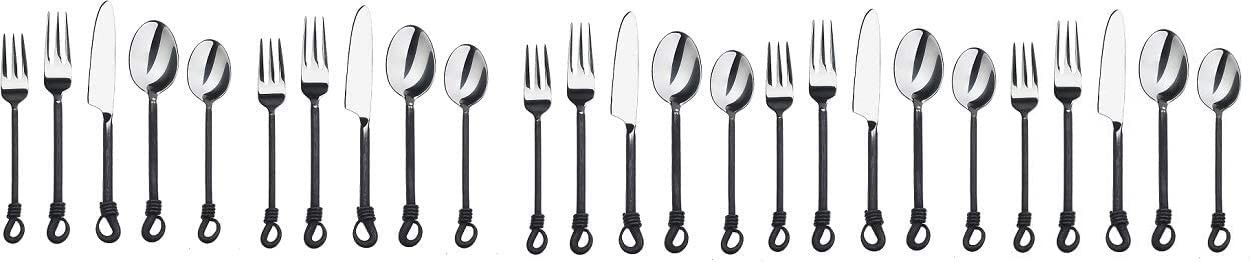 Premium 20-Piece Stainless Steel Flatware Set - Modern Silverware Utensils for Kitchen, Restaurant, Wedding & Party - Durable Dinnerware Accessories for Everyday Use, Fine Dining & Special Occasions