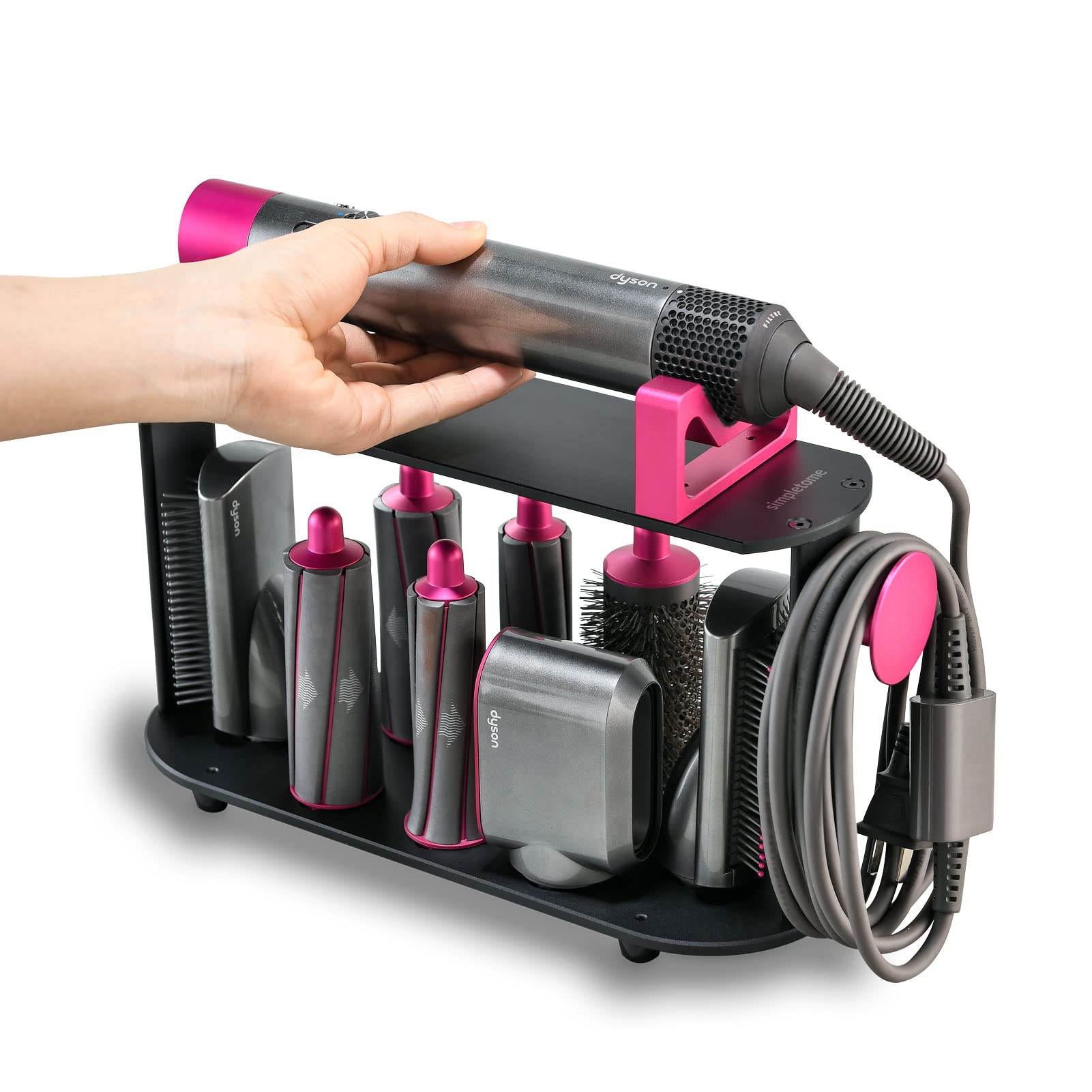 Dyson Airwrap Complete Styler Storage Stand Holder - Heavy Duty Aluminum Alloy with Non-Slip Rubber Base | Perfect for Salon, Bathroom & Vanity Organization