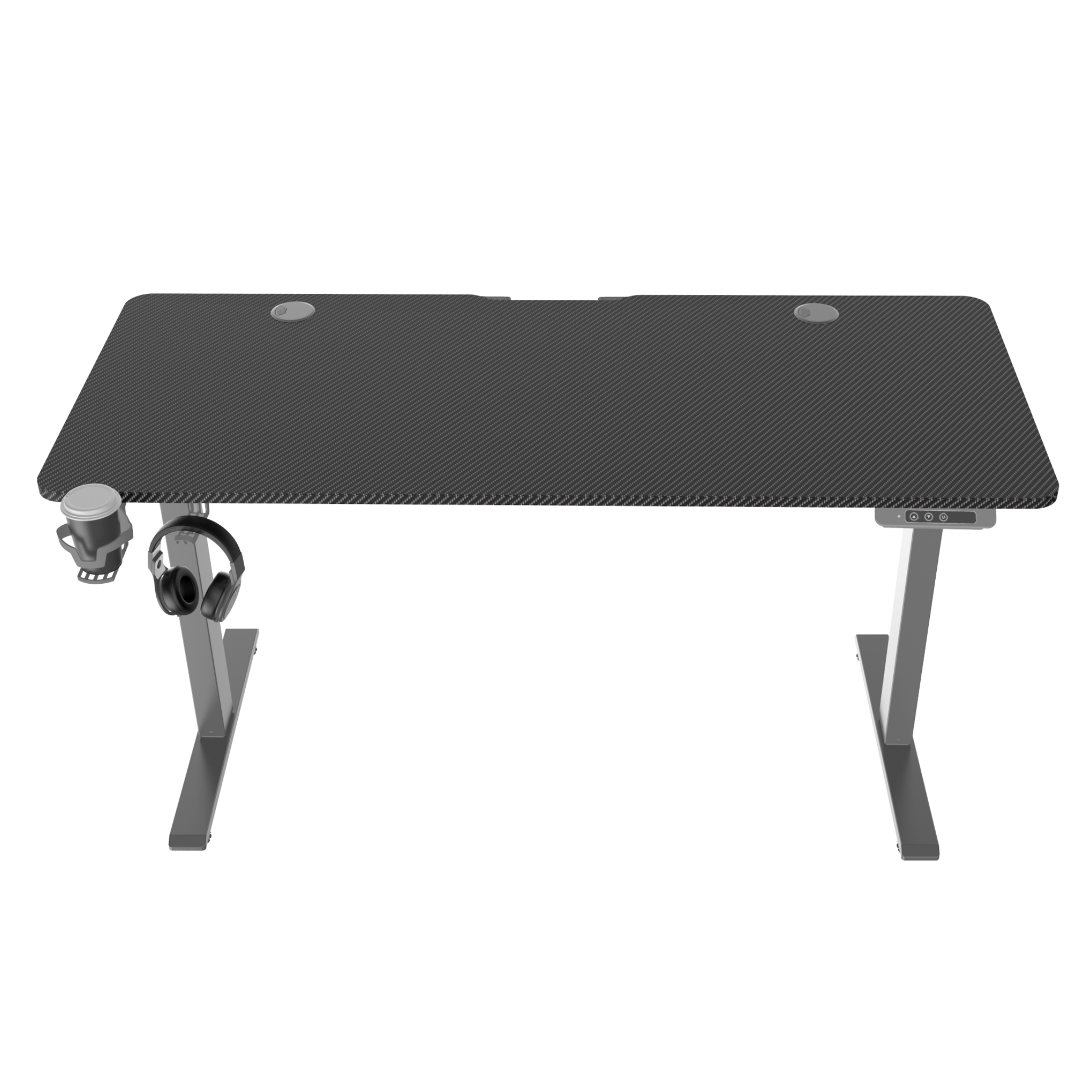 Premium Hover Gaming Desk - Electric Height Adjustable Computer Desk for PC & Console Gamers - Ergonomic Home Office & Streaming Setup with Cable Management
