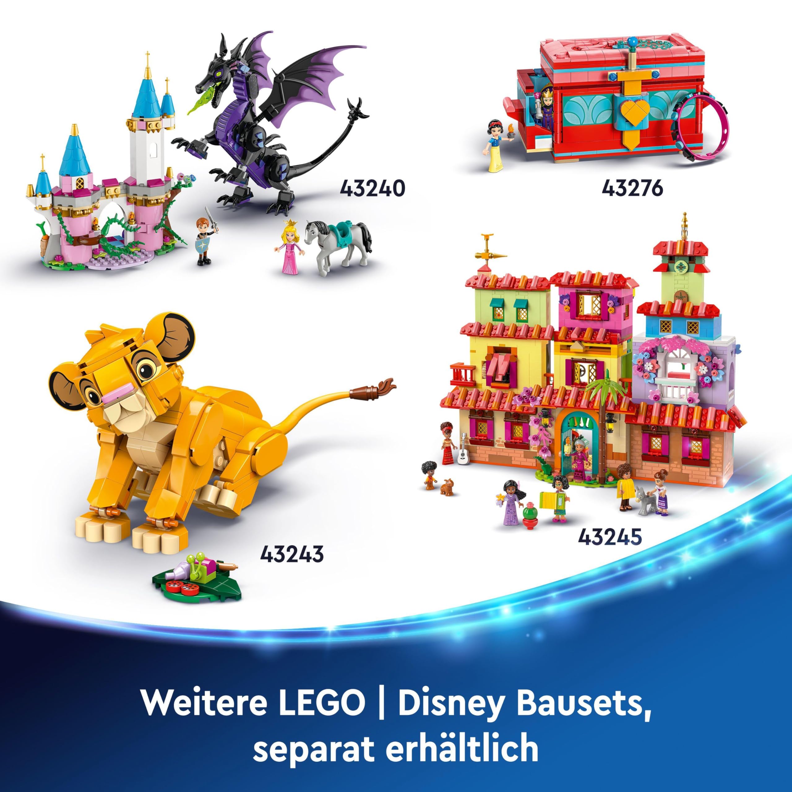 LEGO Disney The Lion King Simba Building Toy Set with Lion Figure - Creative Construction Kit for Kids Ages 6+ | Perfect Birthday Gift for Boys & Girls | Great for Pretend Play, Storytelling & Disney Fan Collections