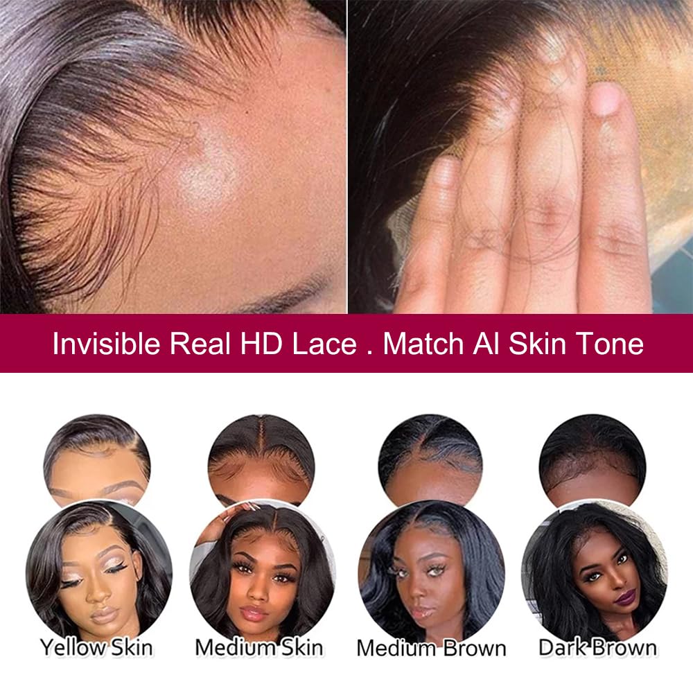 200% Density Kinky Curly Lace Front Wig - 13X6 HD Transparent Lace Frontal - 100% Unprocessed Virgin Human Hair - Pre Plucked with Baby Hair - Glueless Wigs - Natural Black Color - 26 Inch - Perfect for Daily Wear, Cosplay, and Special Occasions