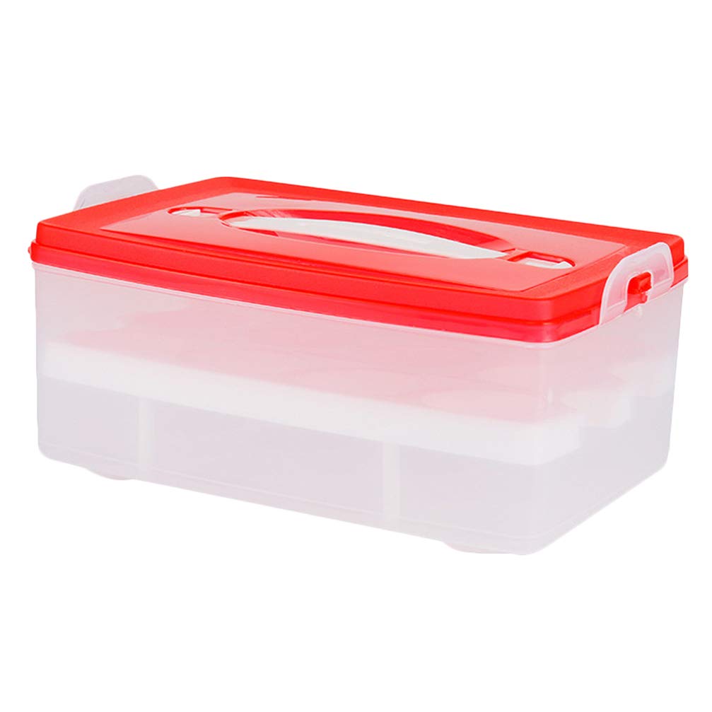 24-Grid Plastic Egg Tray for Refrigerator - Large Capacity Food Storage Container with Space-Saving Design | Perfect for Organizing Eggs, Fruits & Snacks in Kitchen Fridge