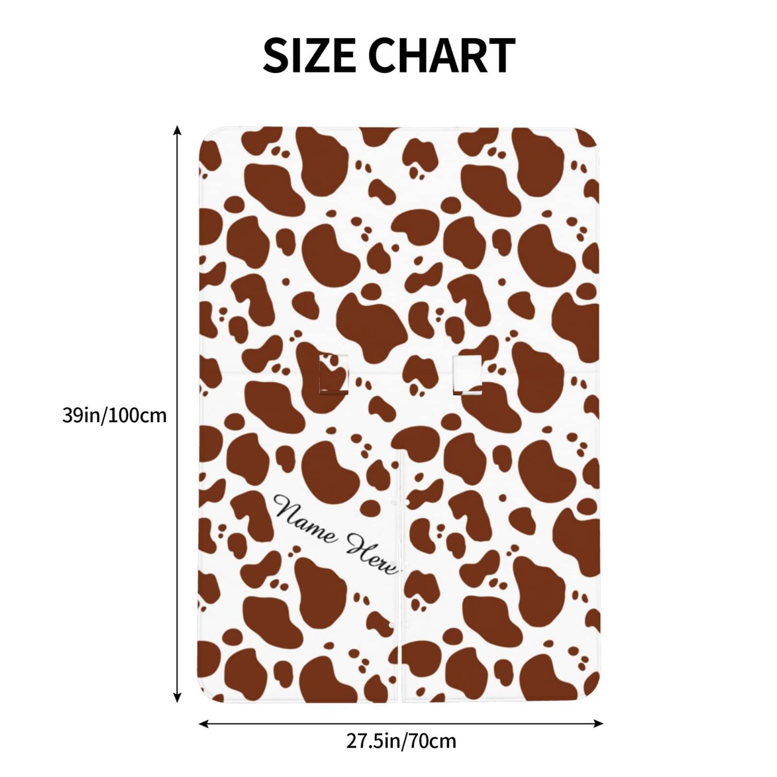 Personalized Brown Cow Print Baby Car Seat Canopy with Name - Custom Multi-Use Blanket for Boys & Girls - Soft Minky Nursing Cover for Strollers & Newborns - Perfect for Breastfeeding, Travel & Outdoor Protection