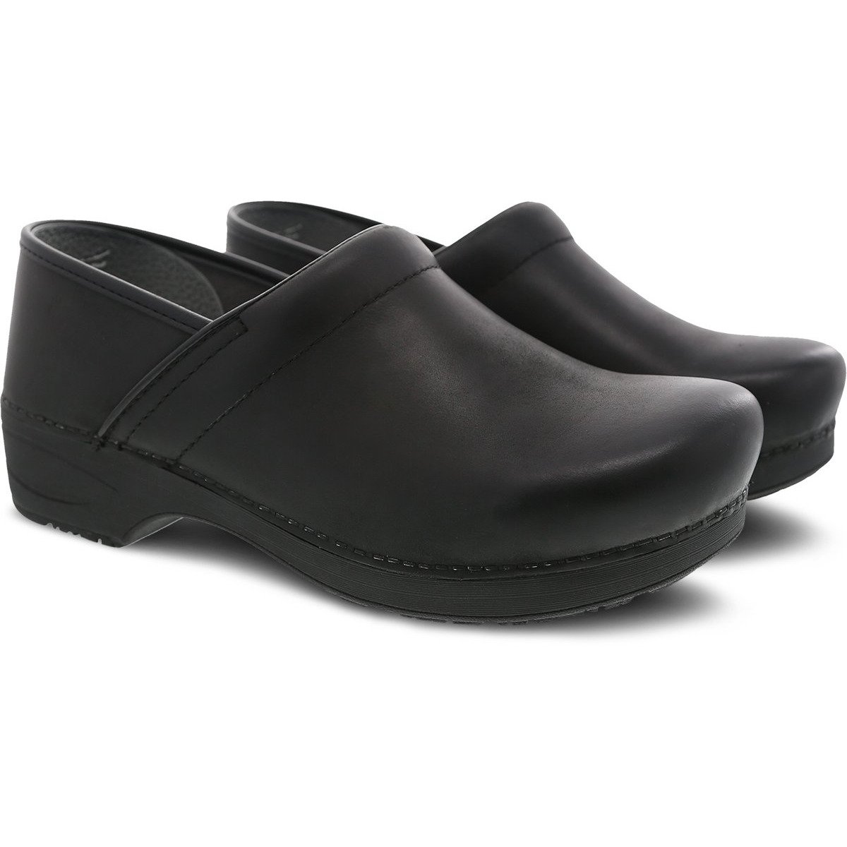 DANSKO XP 2.0 Men's Black Burnished Nubuck Leather Slip-Resistant Work Shoes - Comfortable & Durable for Nurses, Chefs & Professionals