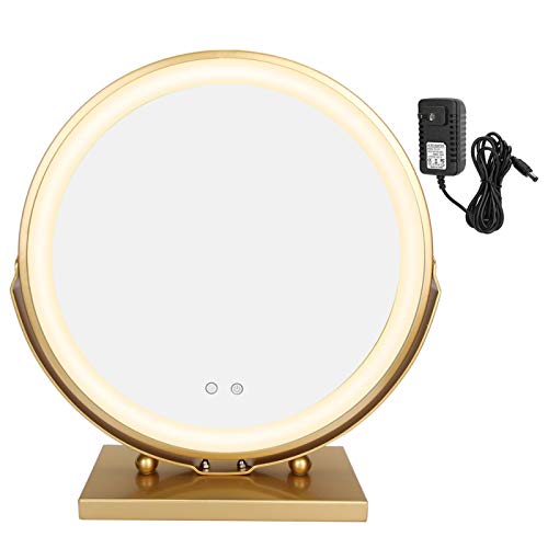 3-Color LED Vanity Mirror with Adjustable Angle - Desktop Rotating Makeup Mirror for Precise Application (Perfect for Home, Salon & Travel)