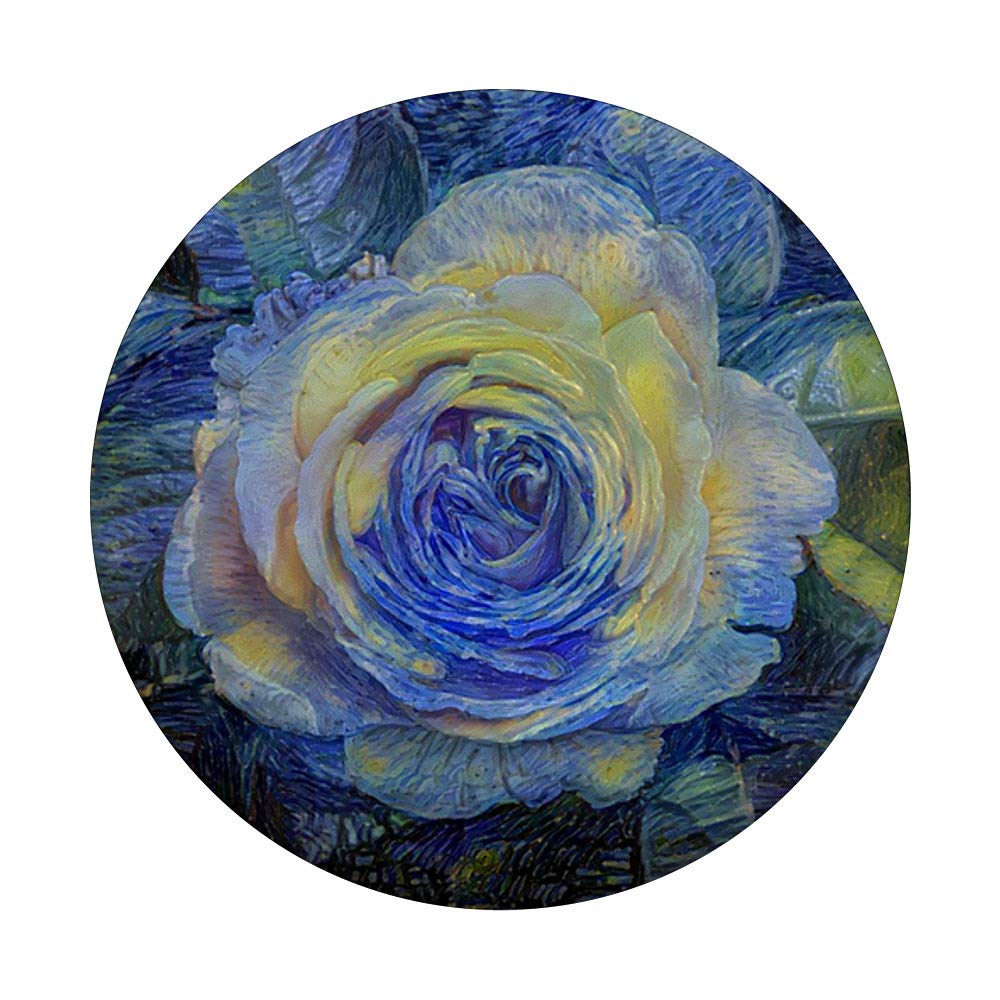 Starry Night Rose Flower Van Gogh Painting Floral Design - Perfect for Home Decor, Wall Art, and Gift Ideas