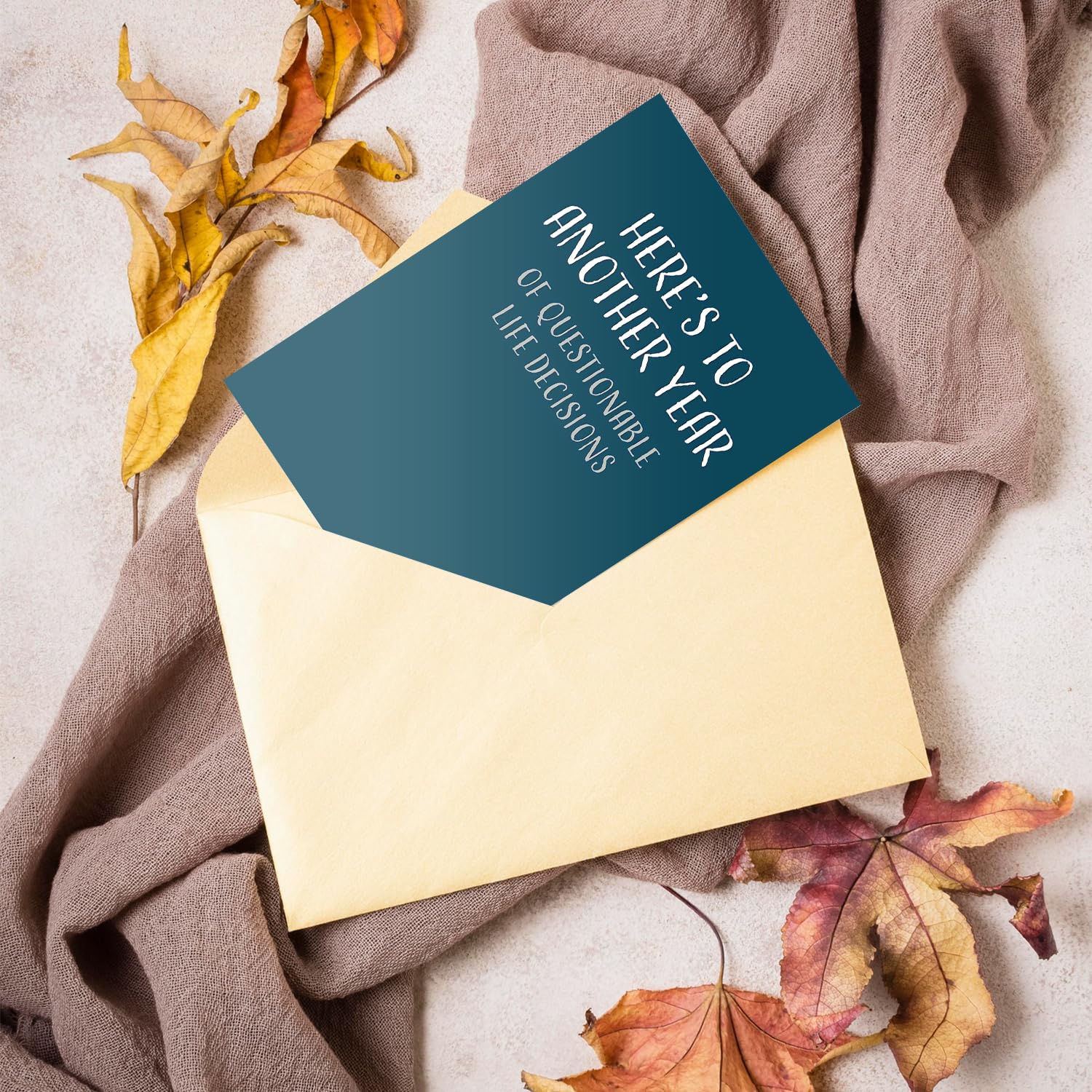 Funny Birthday Card for Men & Women - Blank Inside, 4.25x5.5 Inch with Envelope - Perfect for Parties, Office Celebrations & Personal Messages
