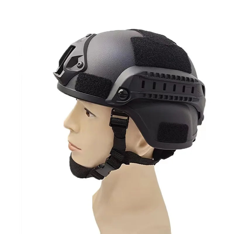 Tactical FAST Helmet MICH2000 for Paintball & Airsoft - Lightweight Military Style Helmet with Adjustable Chin Strap - Perfect for Outdoor Combat Games, Training & Tactical Missions