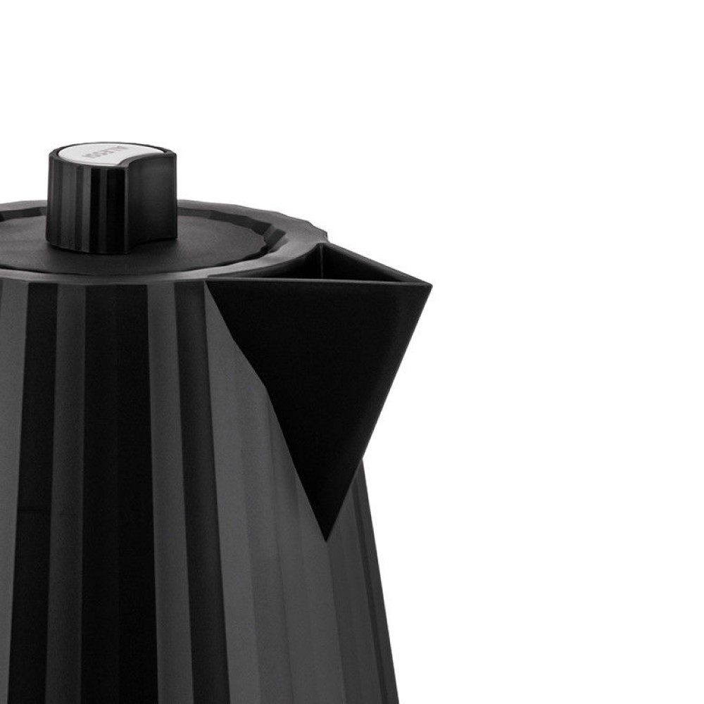 ALESSI Plisse Electric Water Kettle 1L - Fast Boiling Stainless Steel Tea Kettle with Auto Shut-Off & Boil-Dry Protection - Perfect for Home, Office & Travel Use