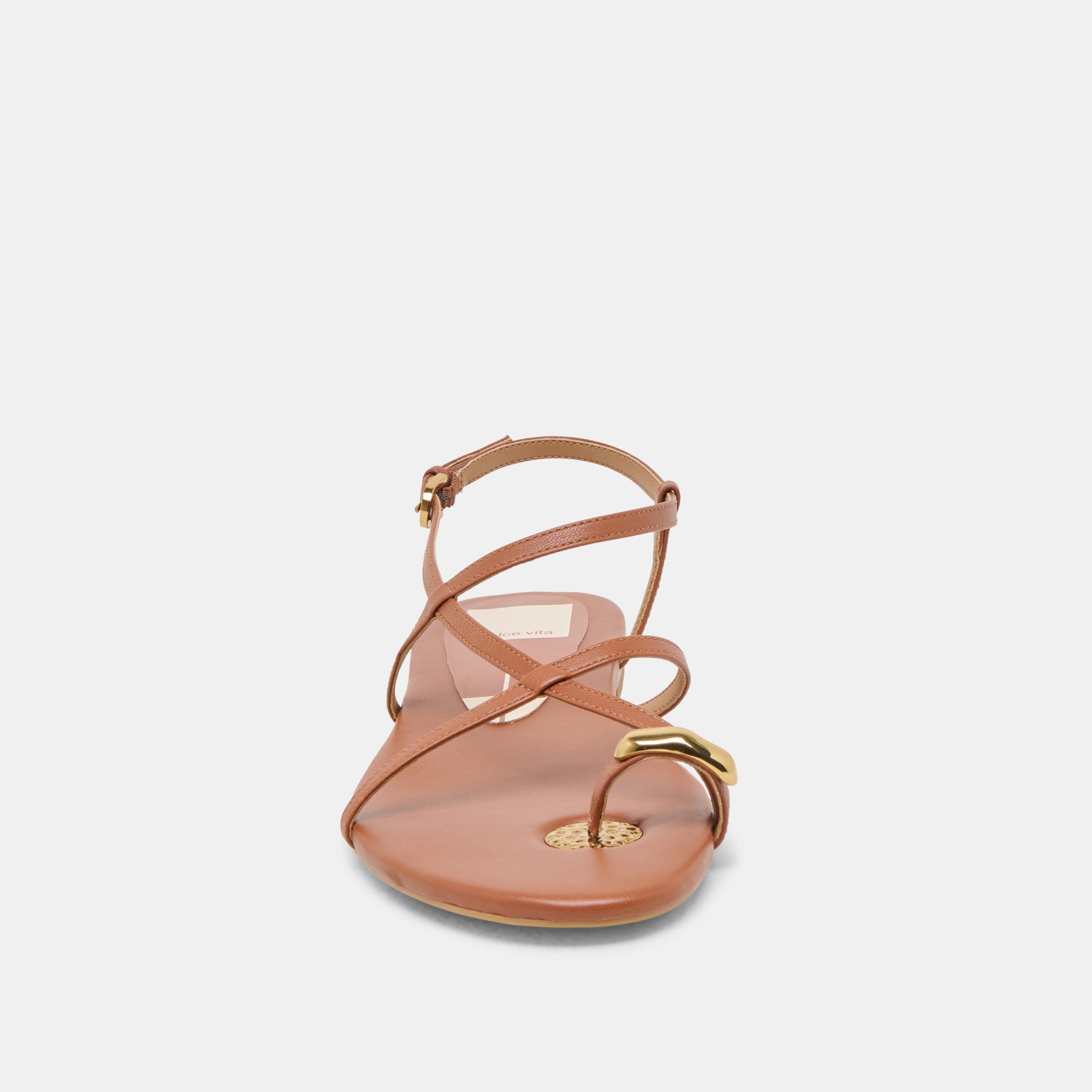 Premium KESHA Leather Sandals in Cognac - Stylish & Comfortable Women's Summer Footwear for Beach, Vacation & Casual Outings