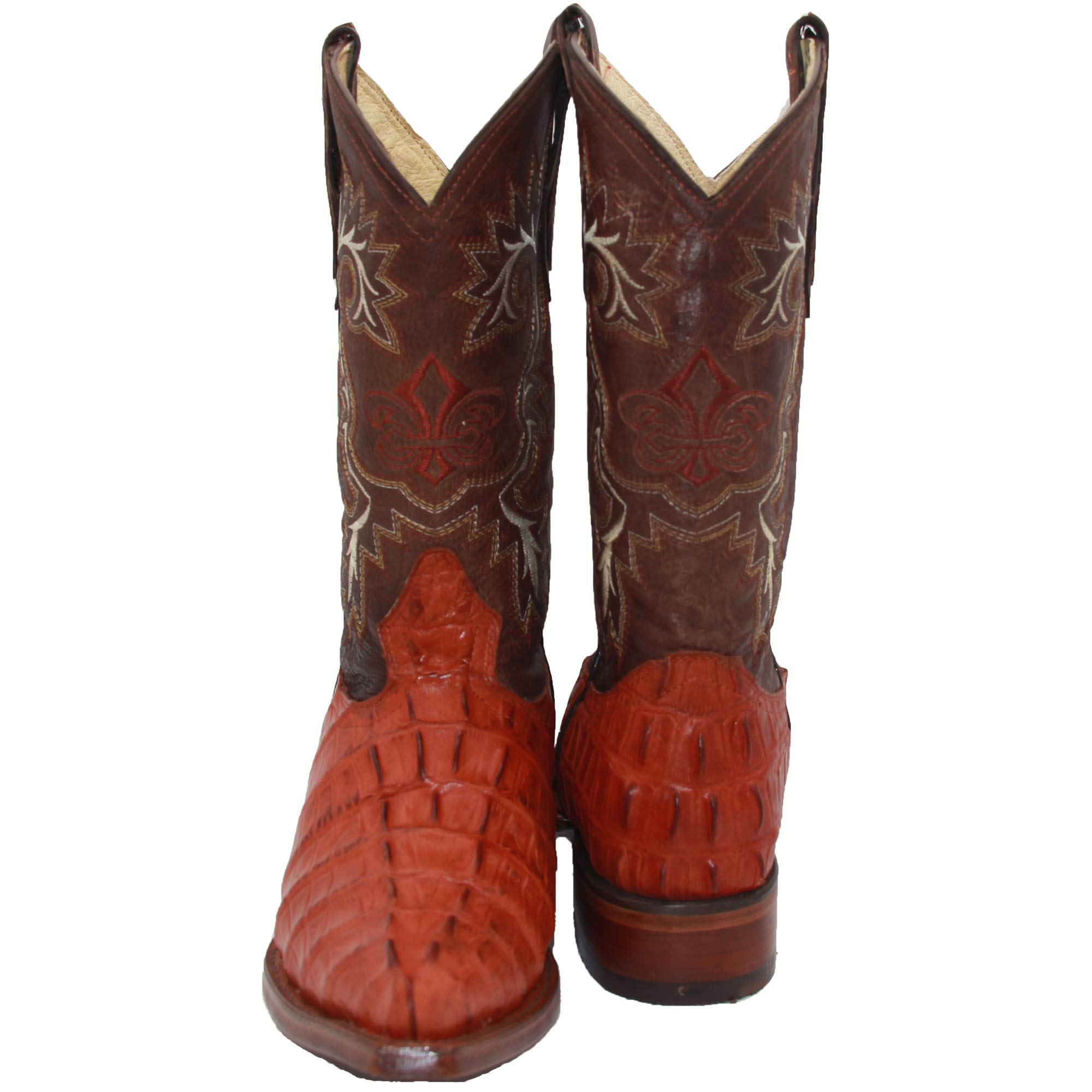 Premium Men's Western Cowboy Boots - Genuine Leather Crocodile Alligator Print Snip Toe - Durable & Stylish for Rodeo, Country Music Festivals & Western Fashion