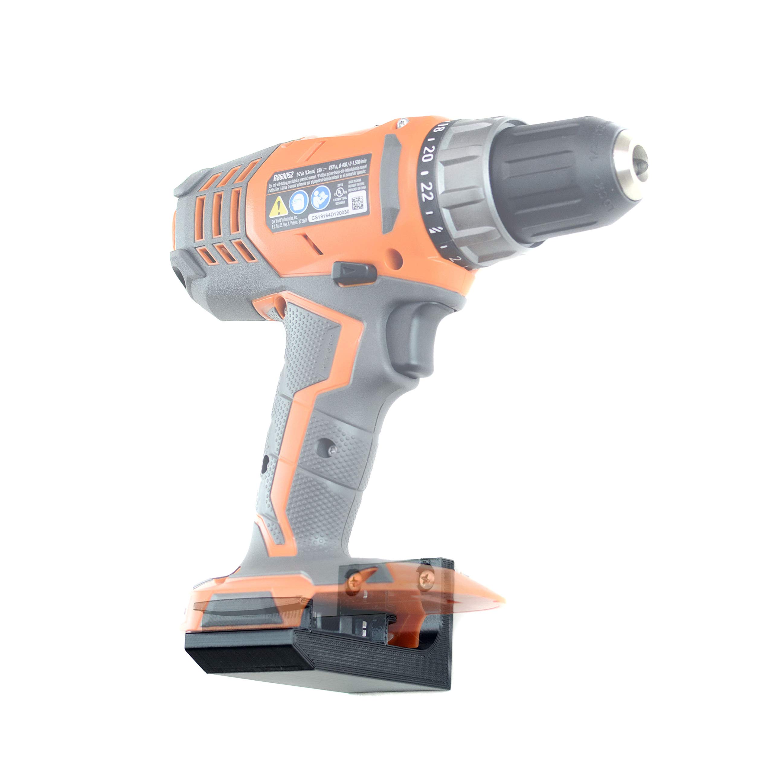 Spartan Mounts for Ridgid 18V Tool - Wall Mounted Hook Holder | Heavy Duty Power Tool Storage Organizer | DIY Workshop & Craft Room Accessories | Low Profile Strong Bracket | Garage Organization Solution for Easy Access - Perfect for Wall-Mounted Tool Storage in Garages, Workshops, and Craft Rooms