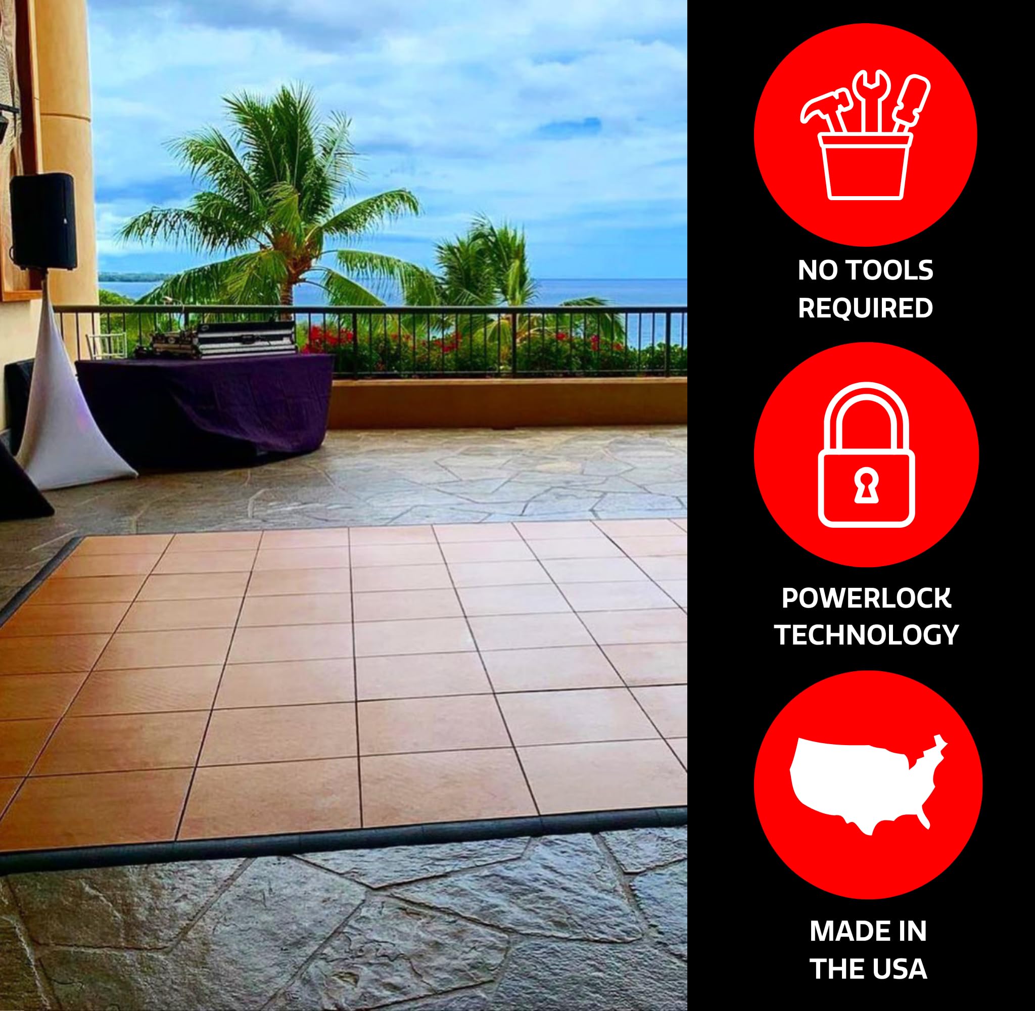 Big Floors Portable Dance Floor Kit - Non-Slip Dance Mat for Home Practice, Studio & Performance | Perfect for Ballet, Tap, Jazz & Hip Hop