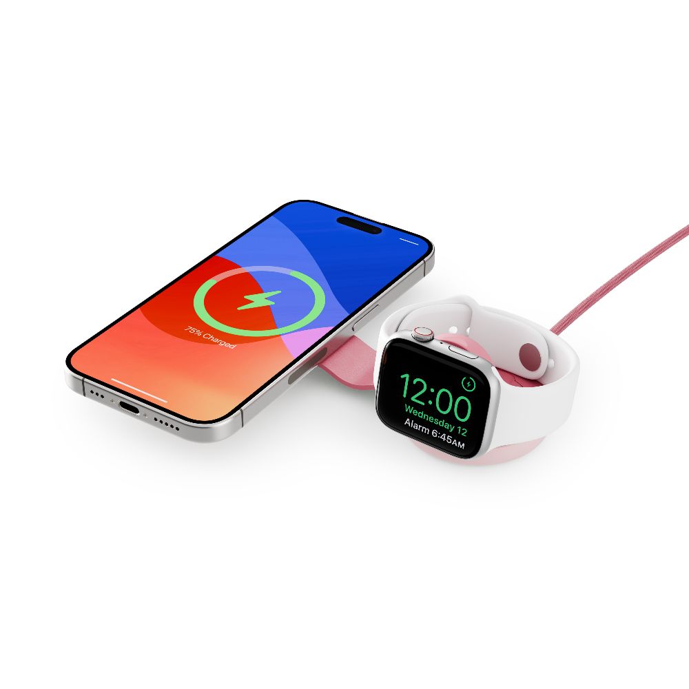 Twelve South ButterFly SE 2-in-1 Qi2 Fast Wireless Charger for iPhone & AirPods | Portable Travel Charging Station for Home, Office & Car