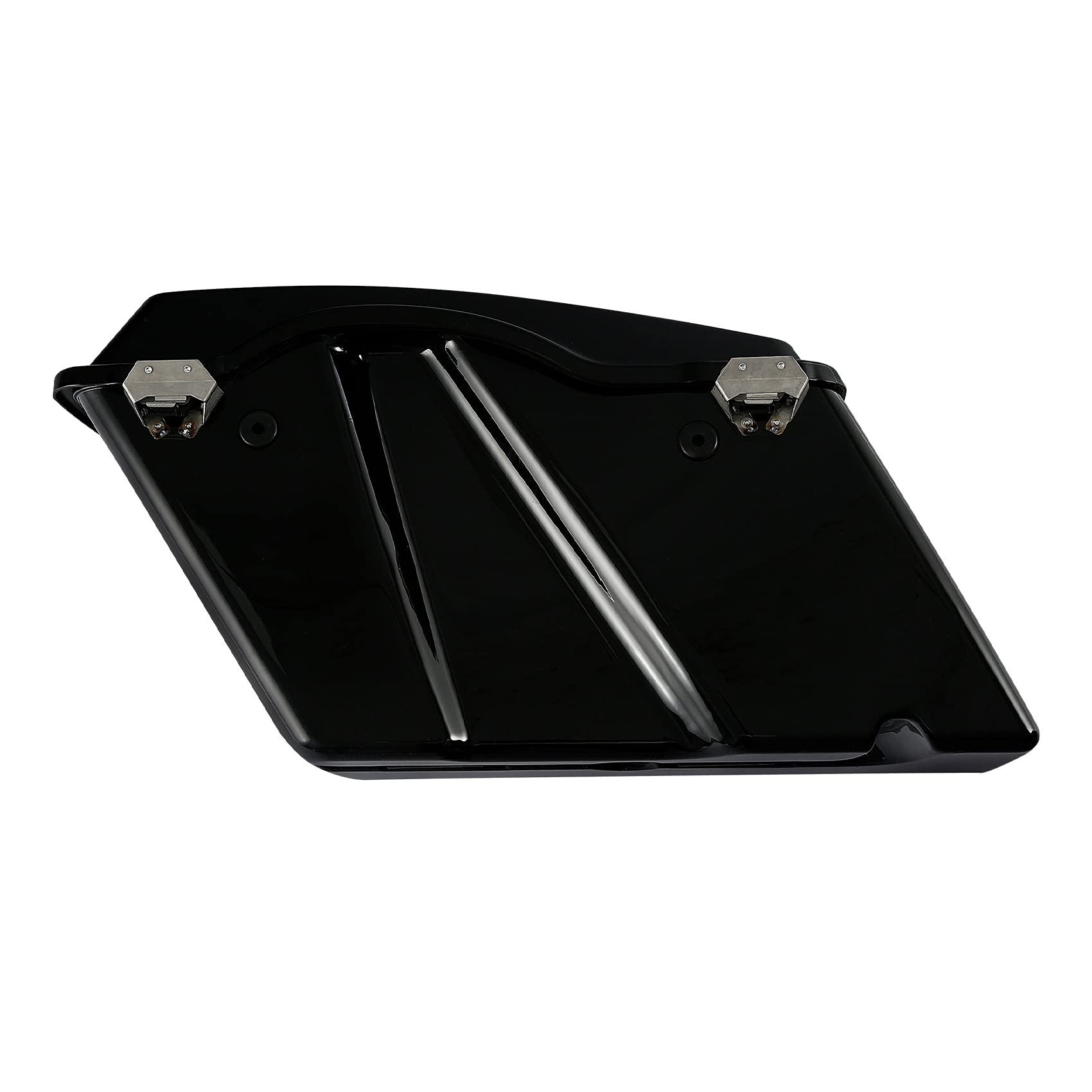 XFMT Motorcycle Hard Saddlebags for Harley Touring Models - Vivid Black Trunk with Lids & Latches (Fits Road King, Street Glide, Road Glide, Electra Glide 1994-2013) | Durable Storage for Long Rides & Road Trips