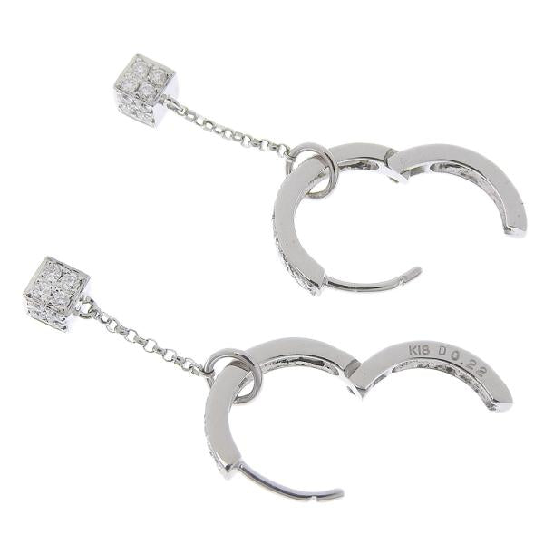 18K Gold Diamond Hoop Dice Earrings for Women - Luxury Dangle Earrings for Casino Night, Party & Gift Giving - Vintage Style Statement Jewelry
