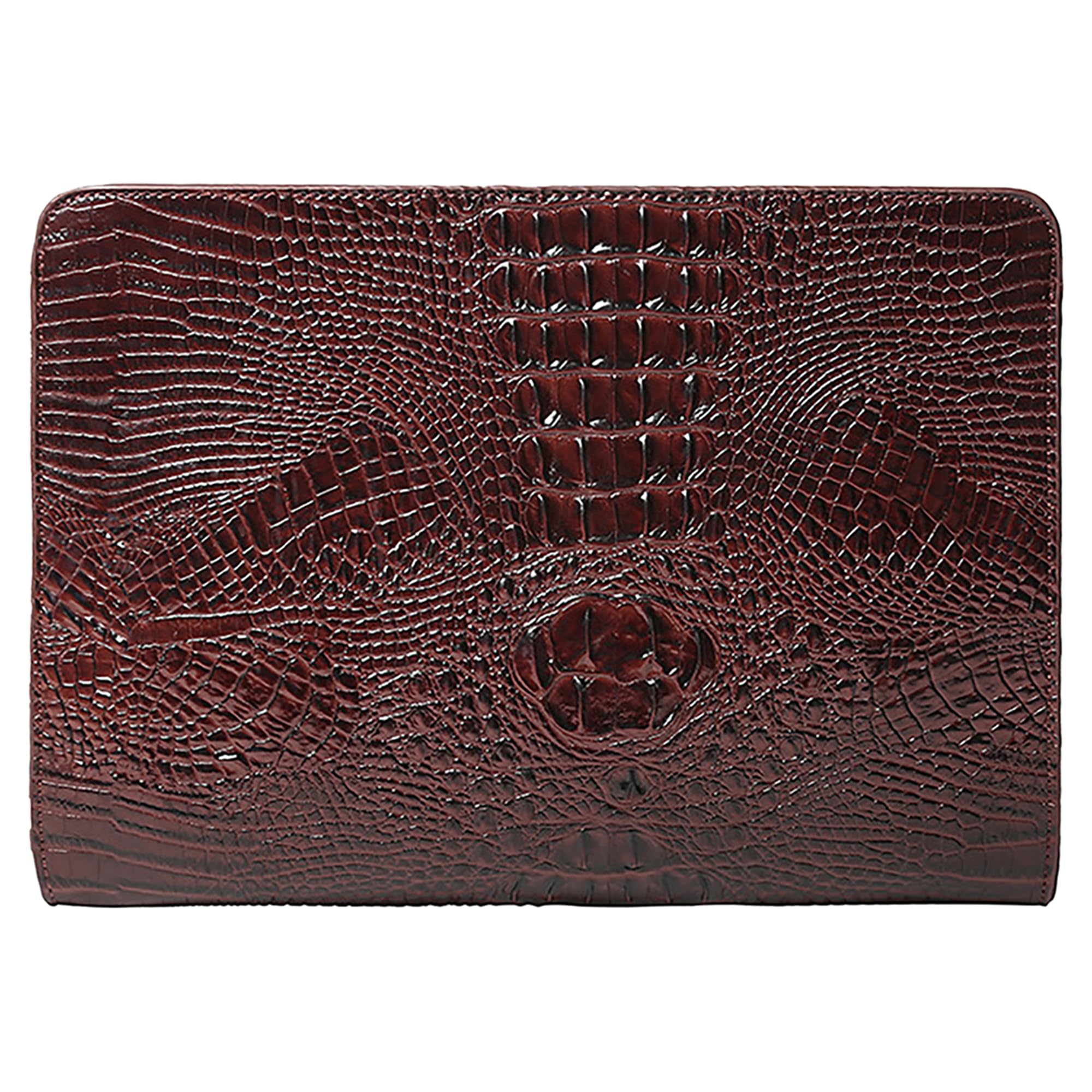 Luxury Oversized Crocodile Embossed Leather Handbag for Women - Elegant Envelope Evening Clutch Purse with Wallet Compartment | Perfect for Parties, Weddings & Formal Events
