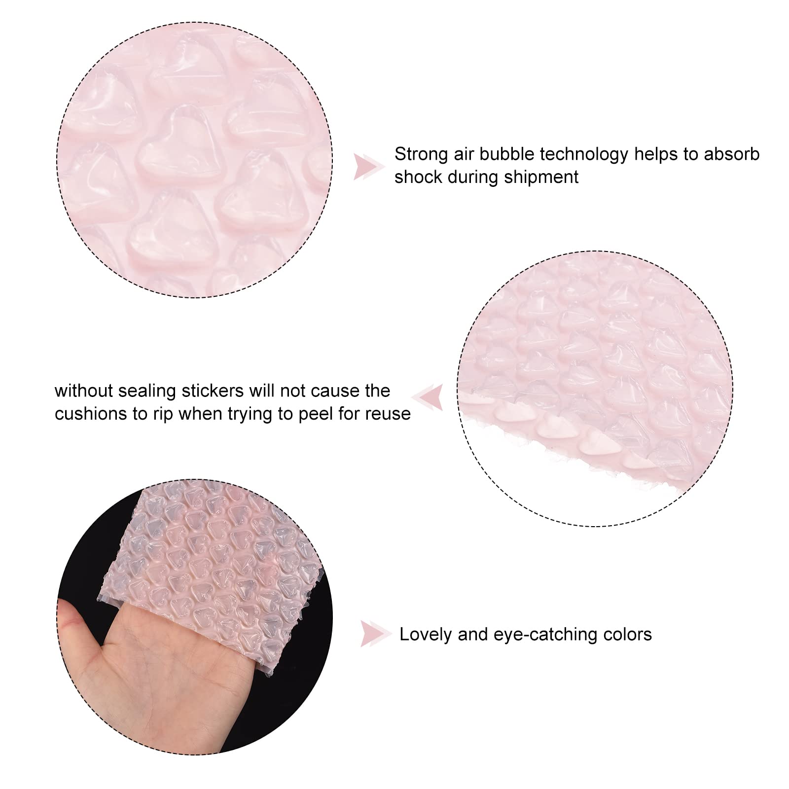 MECCANIXITY 3.9 x 5.85 Inch Double Bubble Cushion Pouches - Pack of 20 Pink Bubble Mailers for Shipping, Moving & Protecting Fragile Items | Ideal for Ecommerce, Jewelry, Cosmetics & Small Electronics Packaging