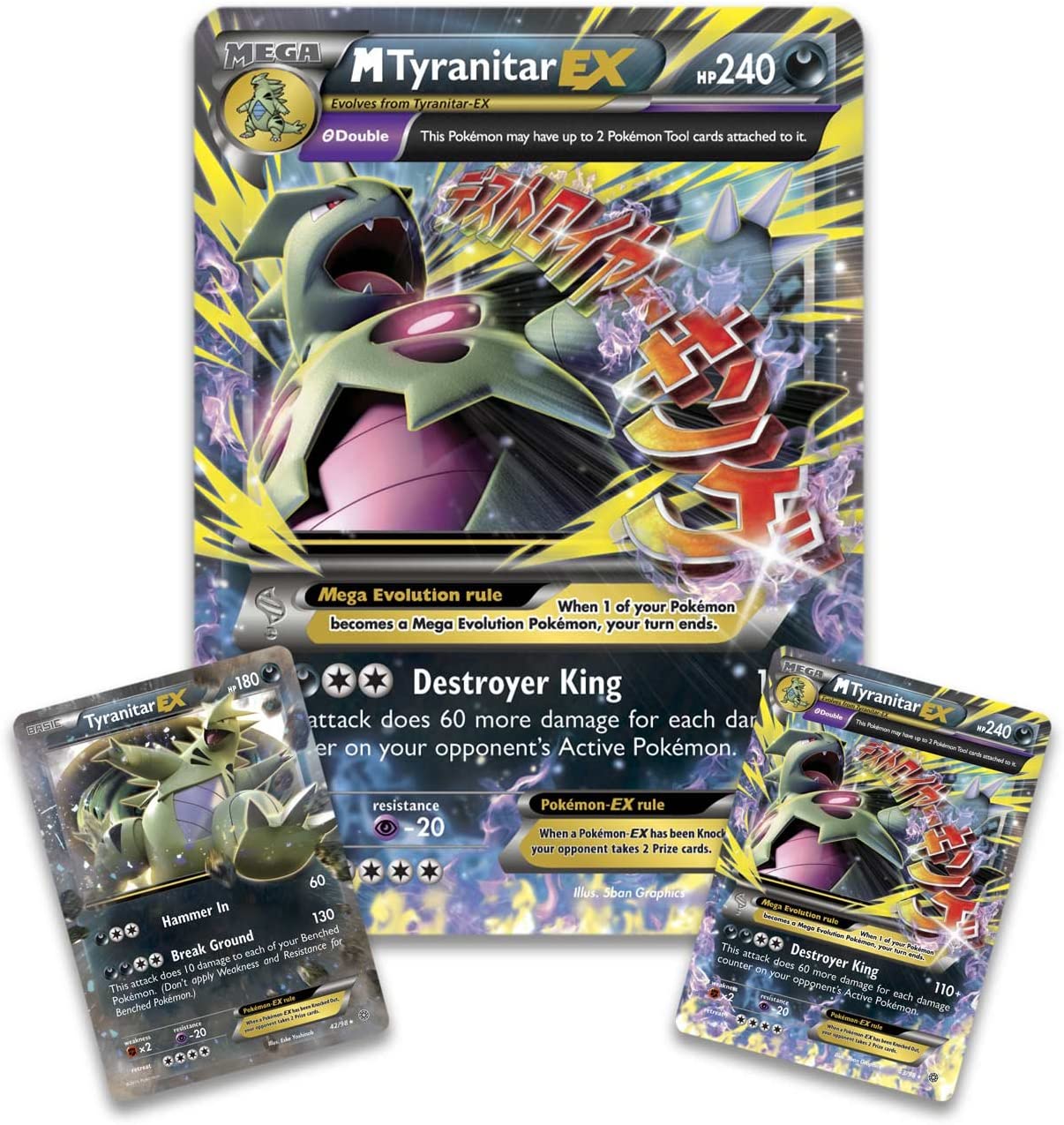Pokemon TCG: Mega Tyranitar EX Premium Collection Box - Rare Trading Cards for Collectors & Battles - Perfect for Game Nights & Tournaments