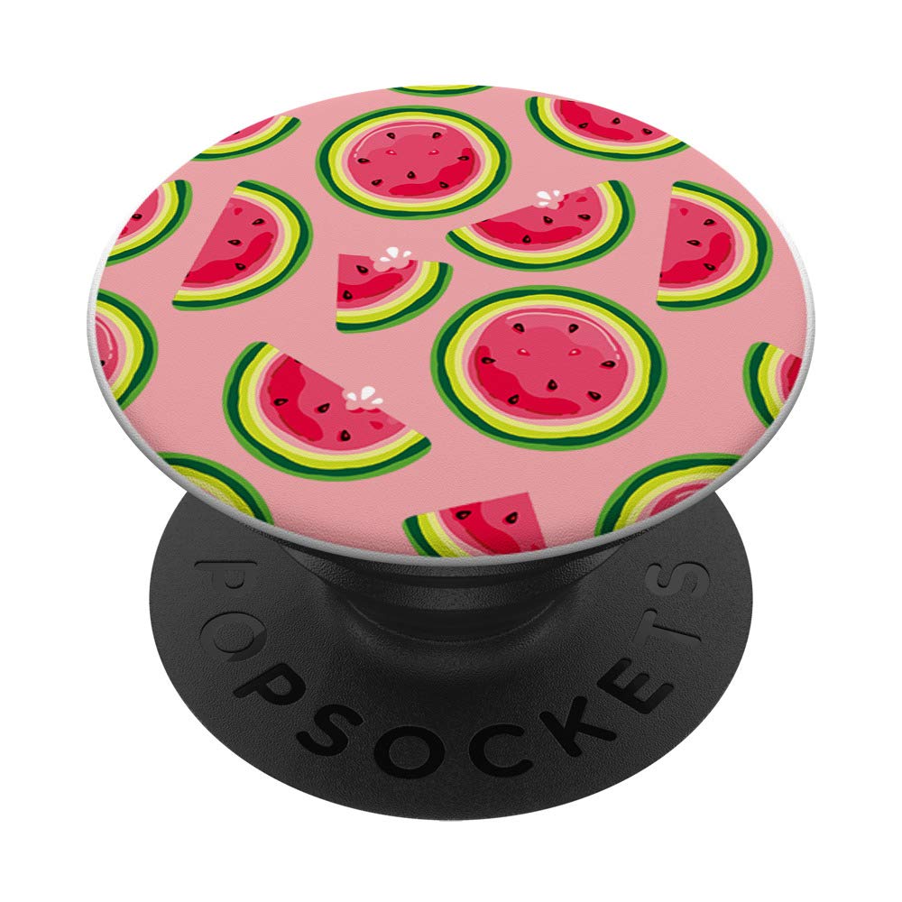 Sweet Tropical Fruit Watermelon Summer Pattern PopSockets PopGrip - Swappable Phone Grip for iPhone, Samsung & Tablets - Perfect for Summer Beach Trips, Pool Parties & Outdoor Adventures