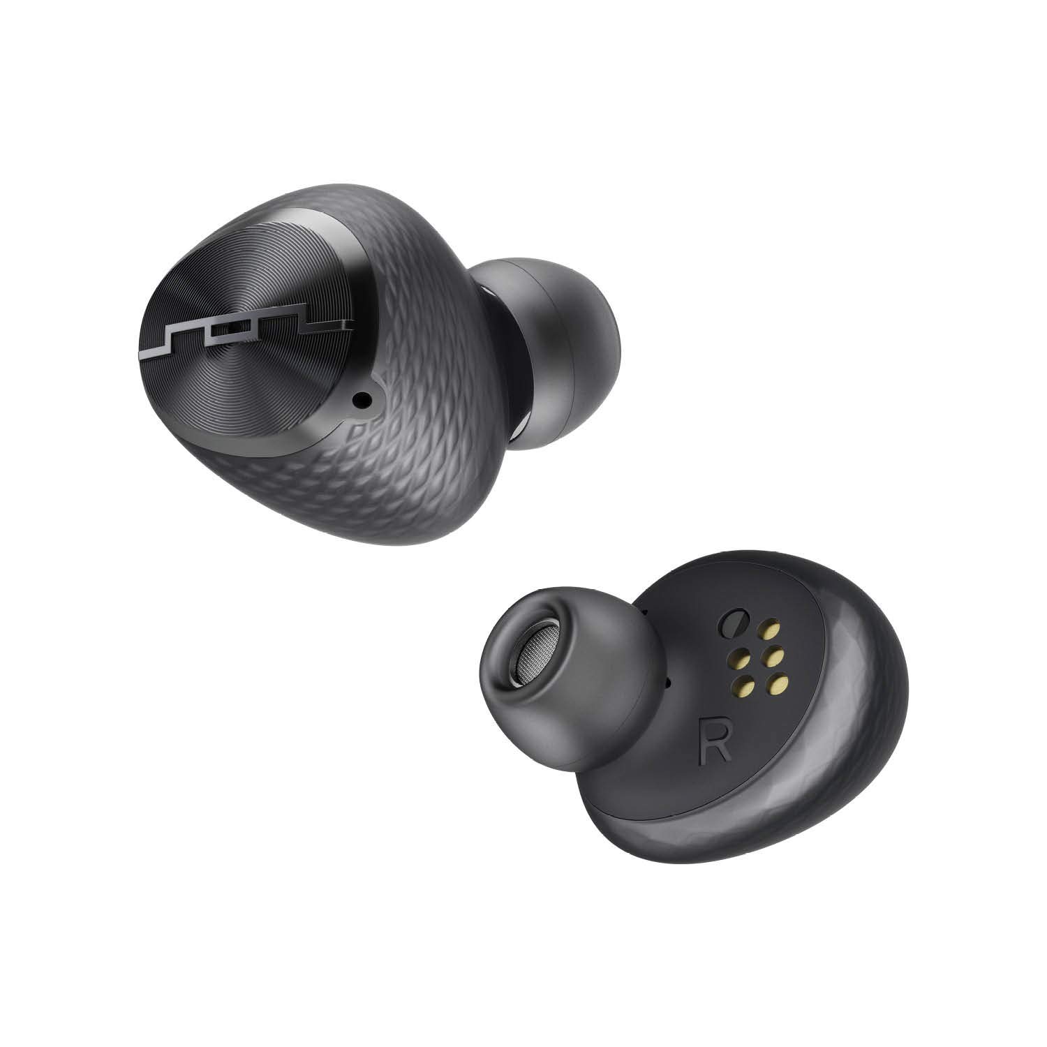 SOL REPUBLIC Amps Air + Wireless Earbuds - Bluetooth 5.0, Noise Cancelling, 30H Playtime, IPX5 Waterproof - Perfect for Gym, Running & Travel (Black)