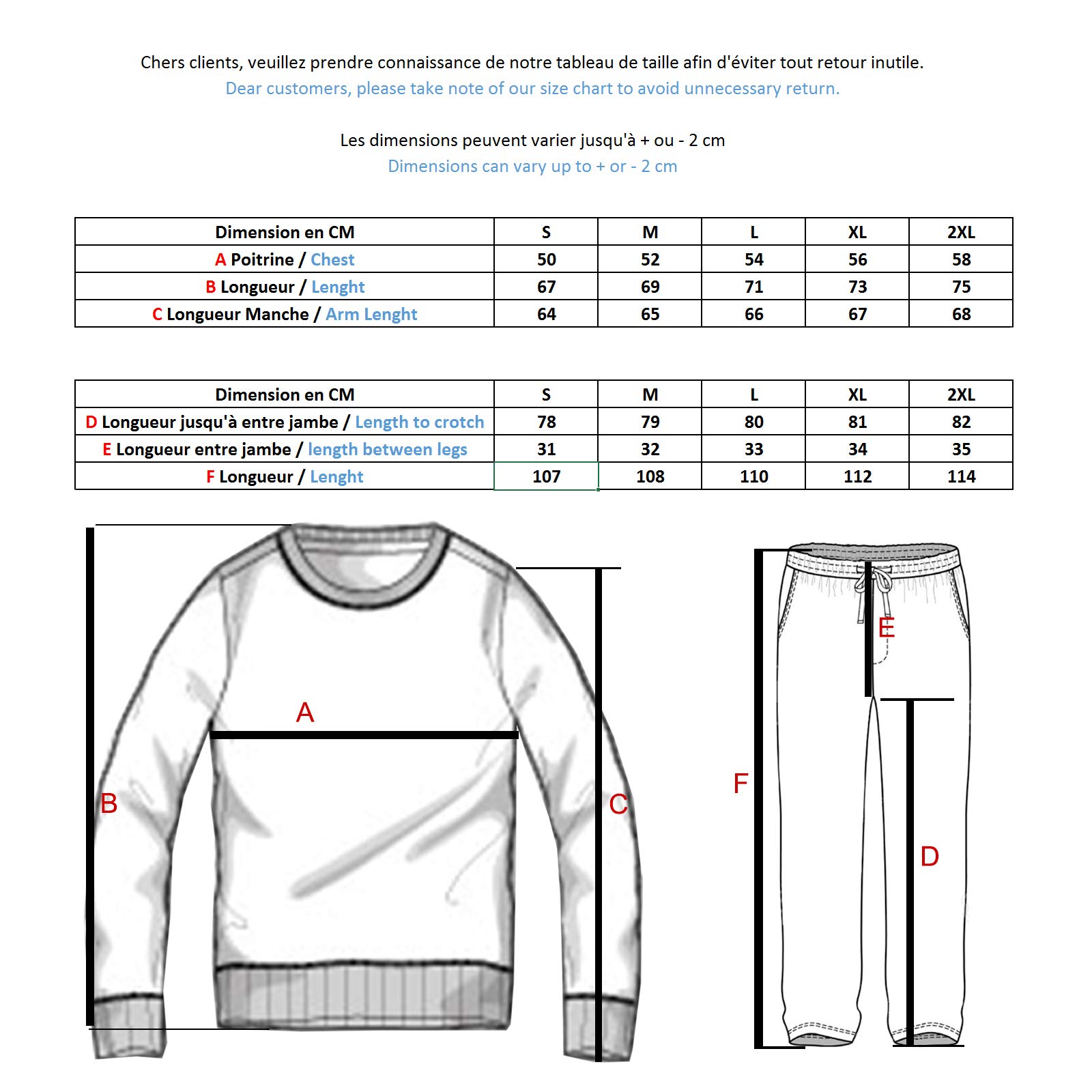 **Zippered Hoodie Sweatshirt & Jogger Set - Basic Casual Pullover Hooded Sweater with Matching Pants for Men & Women | Gym, Lounge, Streetwear**    (Note: The original title was in French, so it has been translated to English while incorporating SEO keywords like 