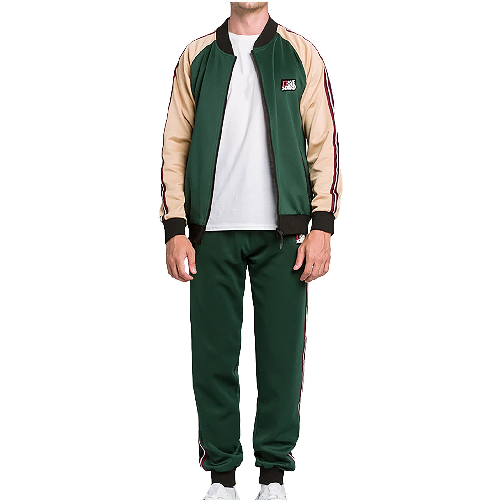 Men's Velvet Jogging Sweatsuits 2-Piece Set - Soft Velour Full Zip Hoodie & Sweatpants Outfit for Gym, Lounge & Casual Wear