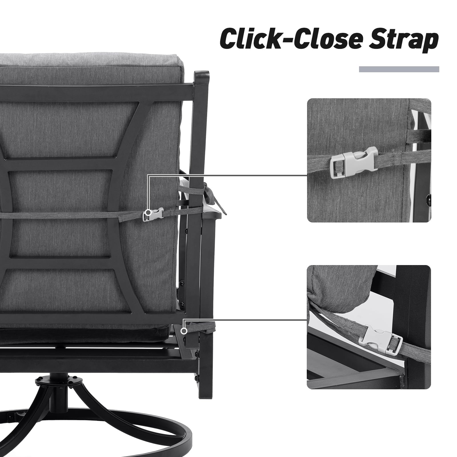 Premium Outdoor Chair Cushions Set of 4 - 45.3