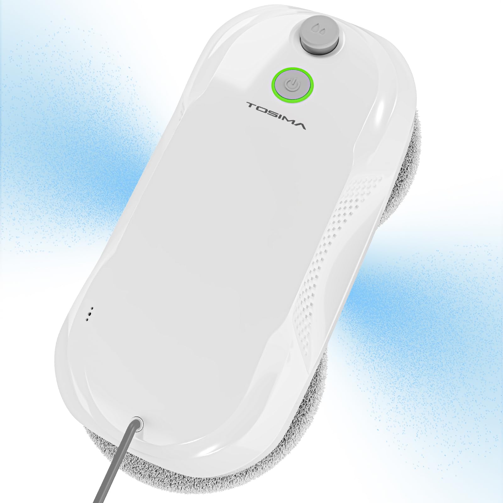 Tosima W5 Smart Window Cleaning Robot - Auto-Spray, Triple Safety System & Smart Navigation | Remote Control Window Cleaner for Glass & Smooth Surfaces | Includes 8 Microfiber Pads | Perfect for High-Rise Windows, Skylights & Glass Doors (White)